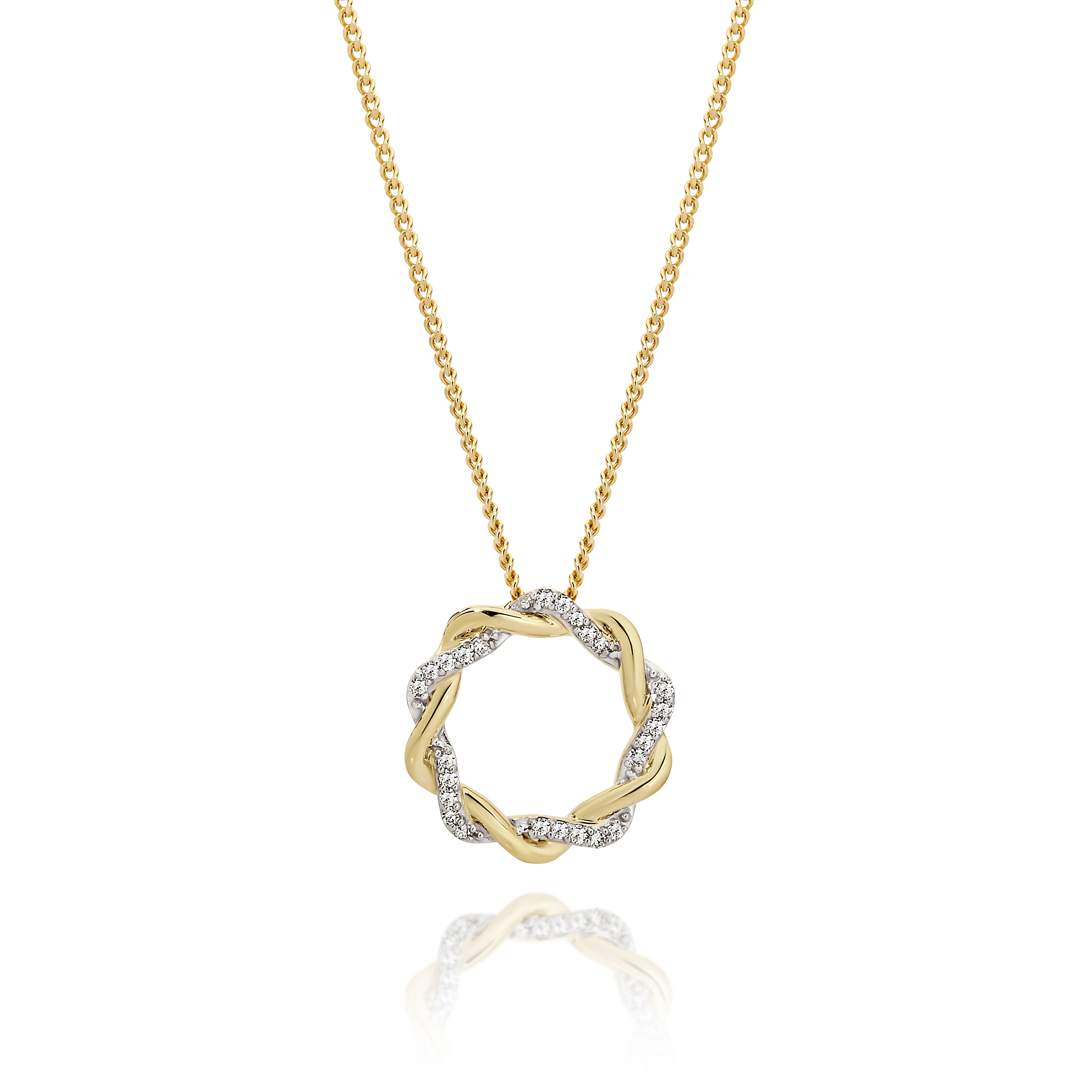 9ct Gold 0.10ct Diamond Circle Of Life Pendant
