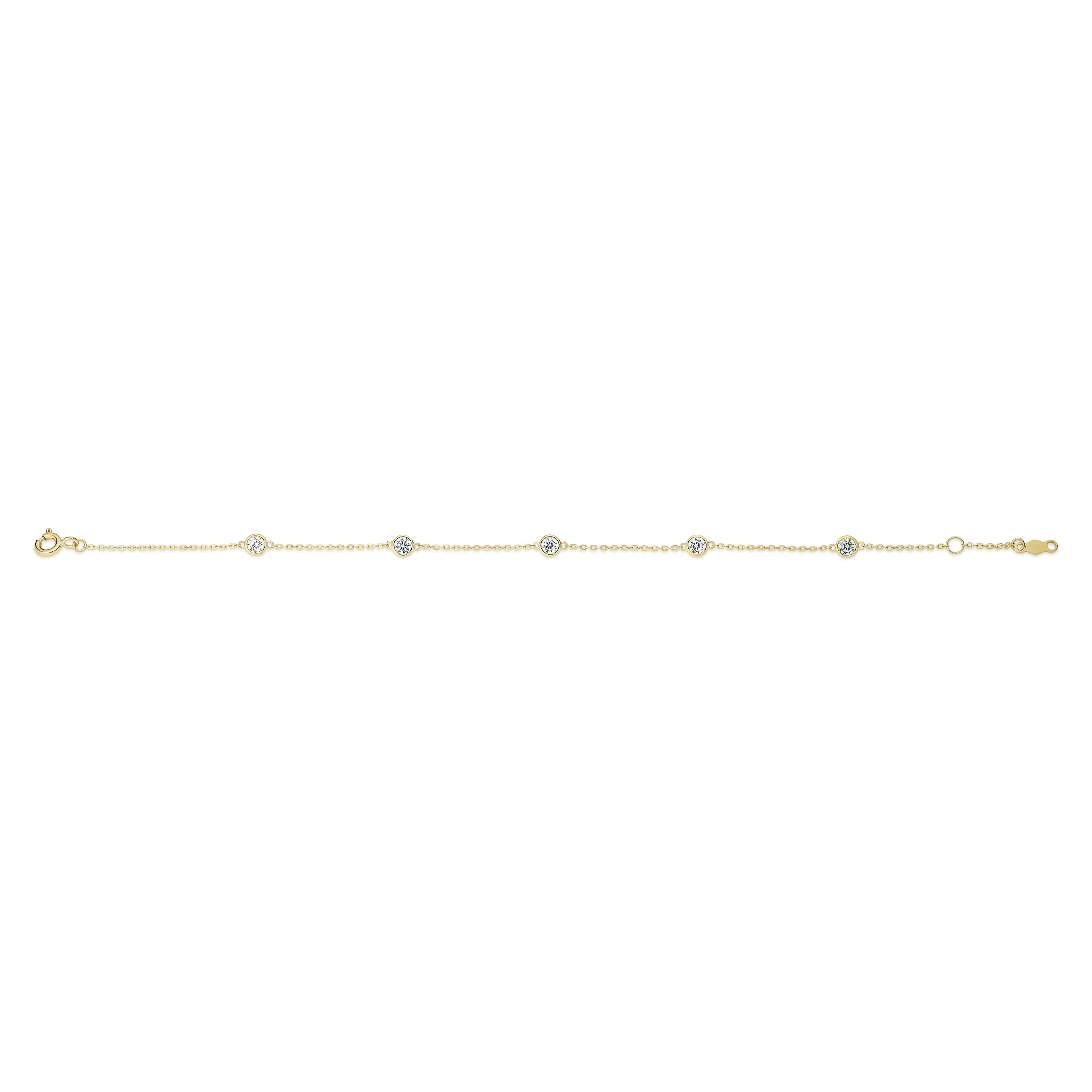 9ct gold cubic zirconia bracelet