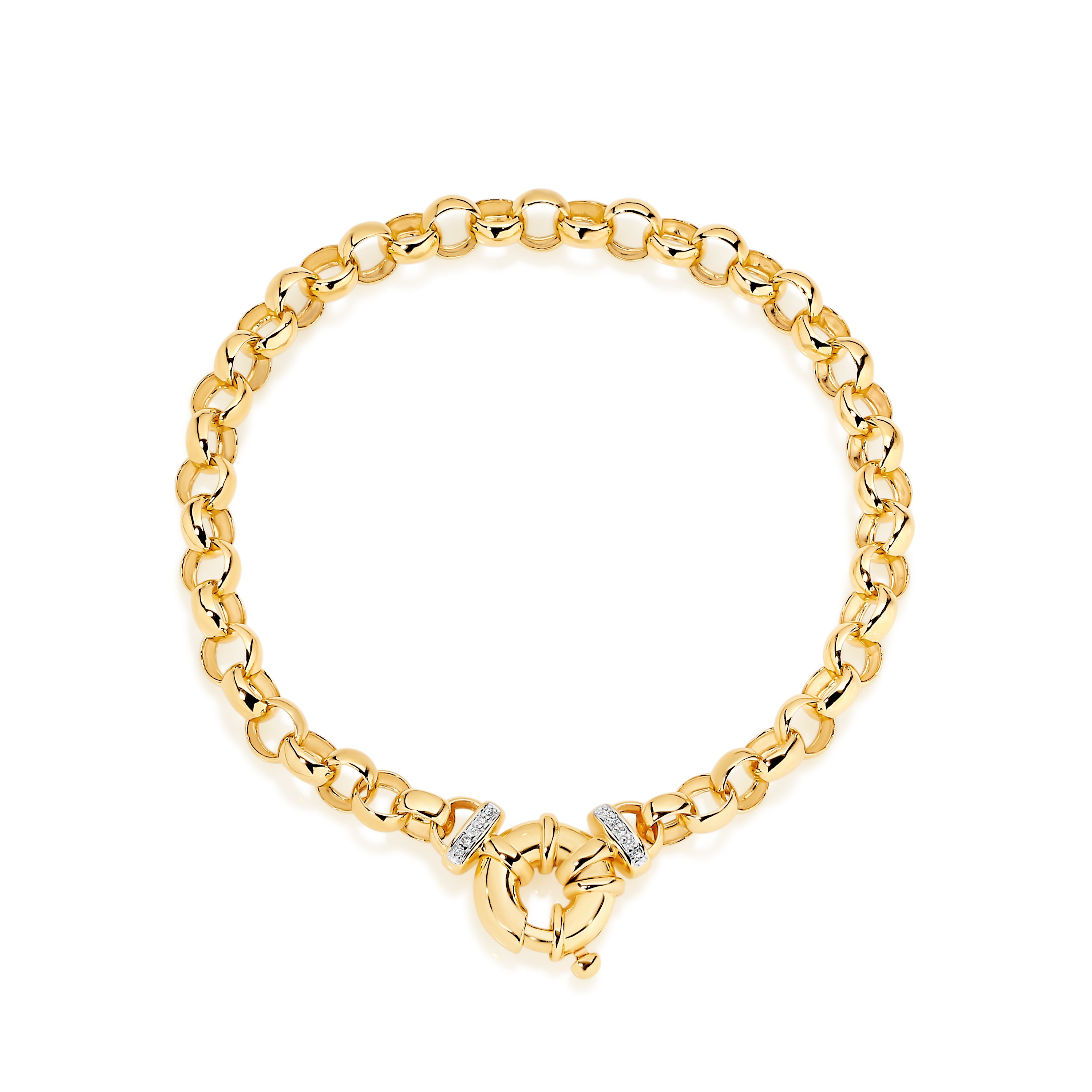 9ct solid gold diamond bracelet