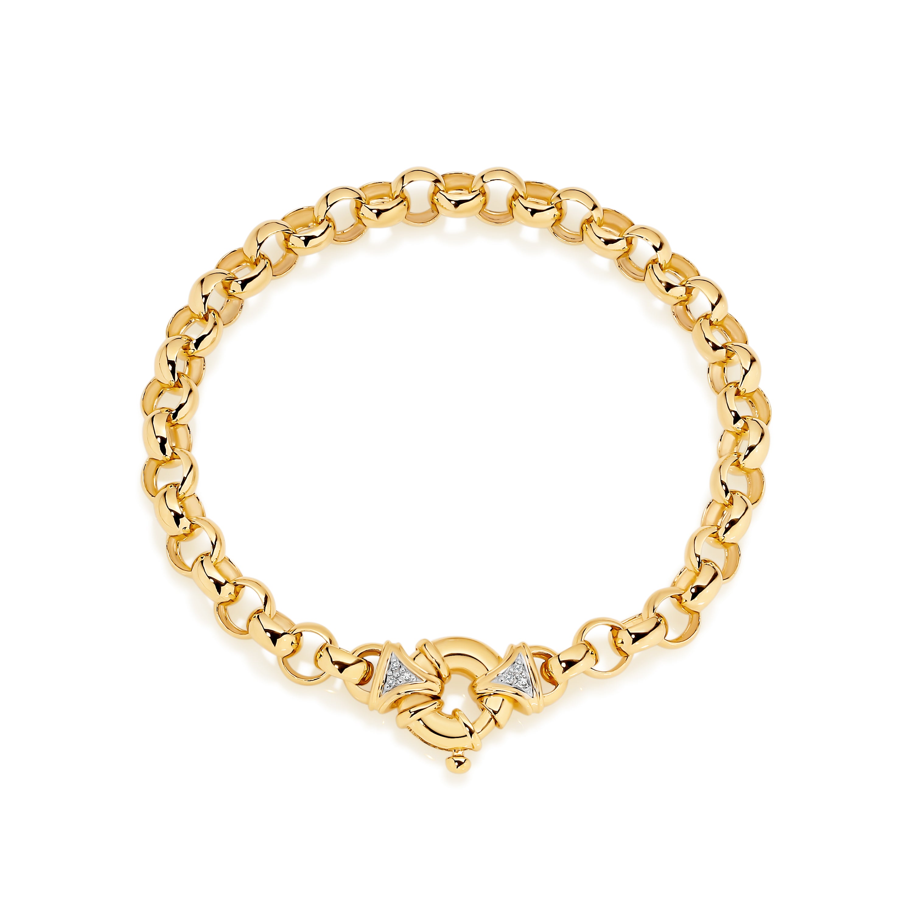 9ct solid gold diamond bracelet