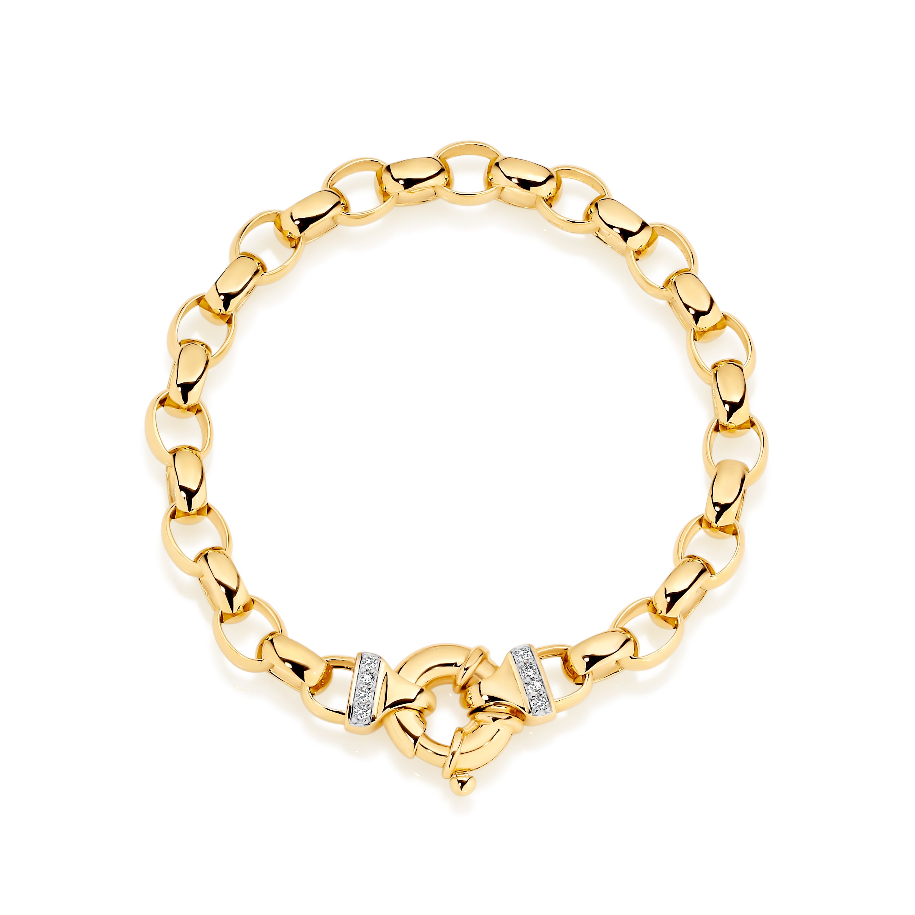 9ct solid gold diamond bracelet