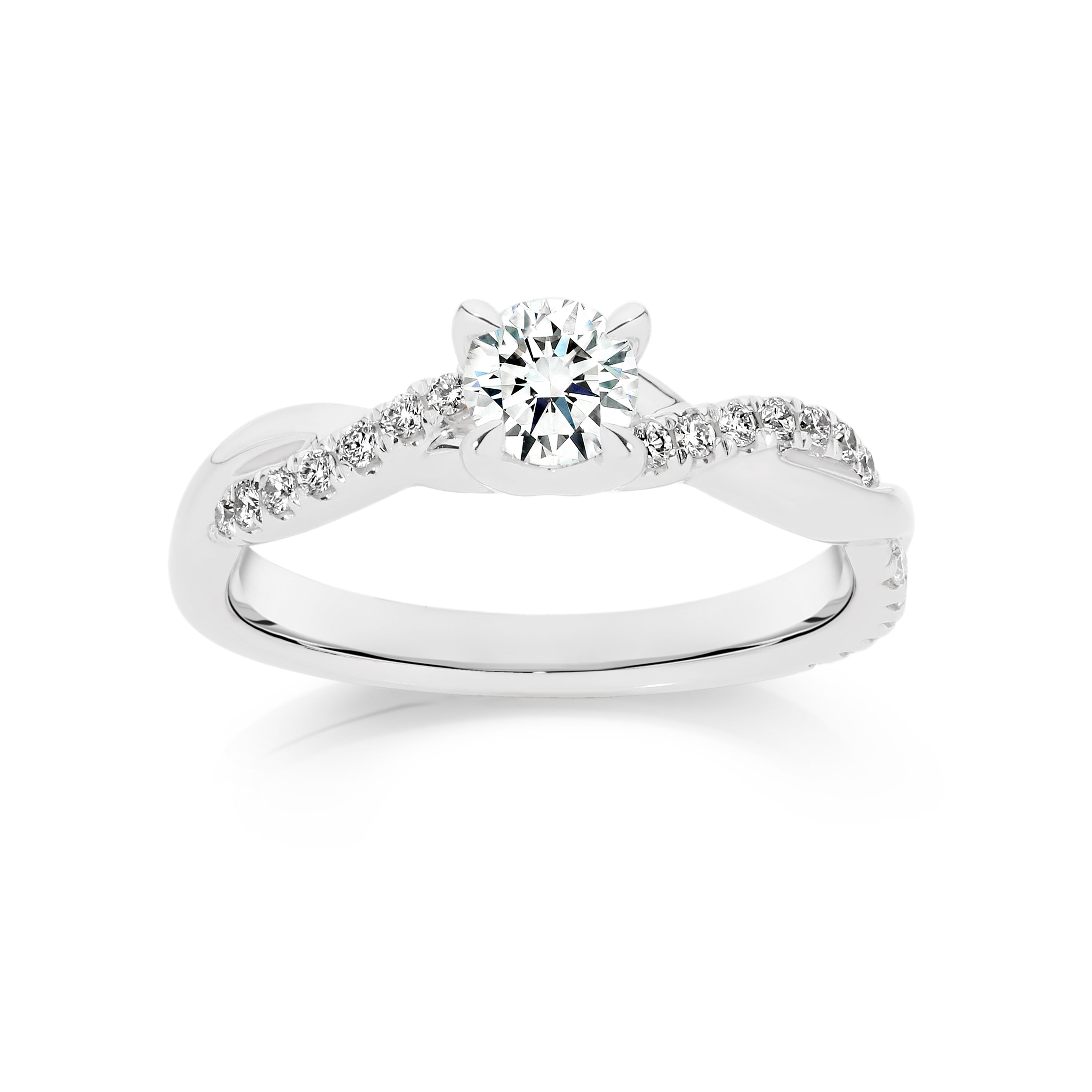 18ct white gold 0.70ct diamond ring