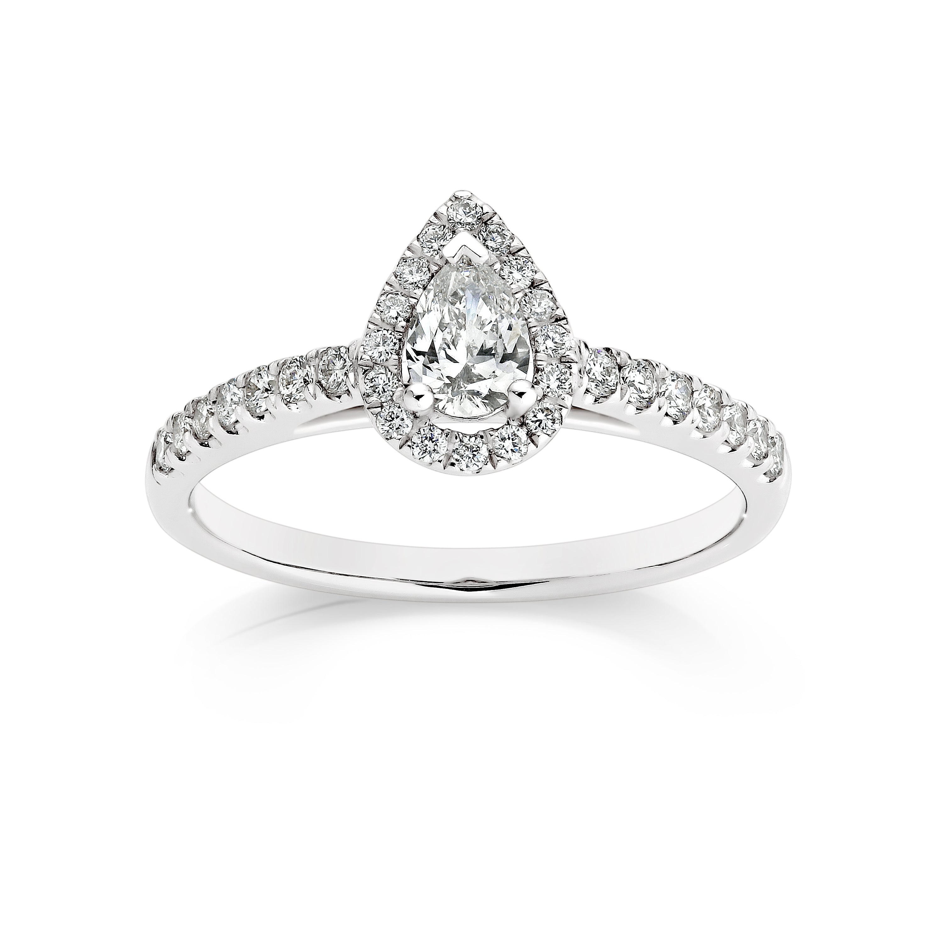 18ct white gold 0.54ct diamond ring