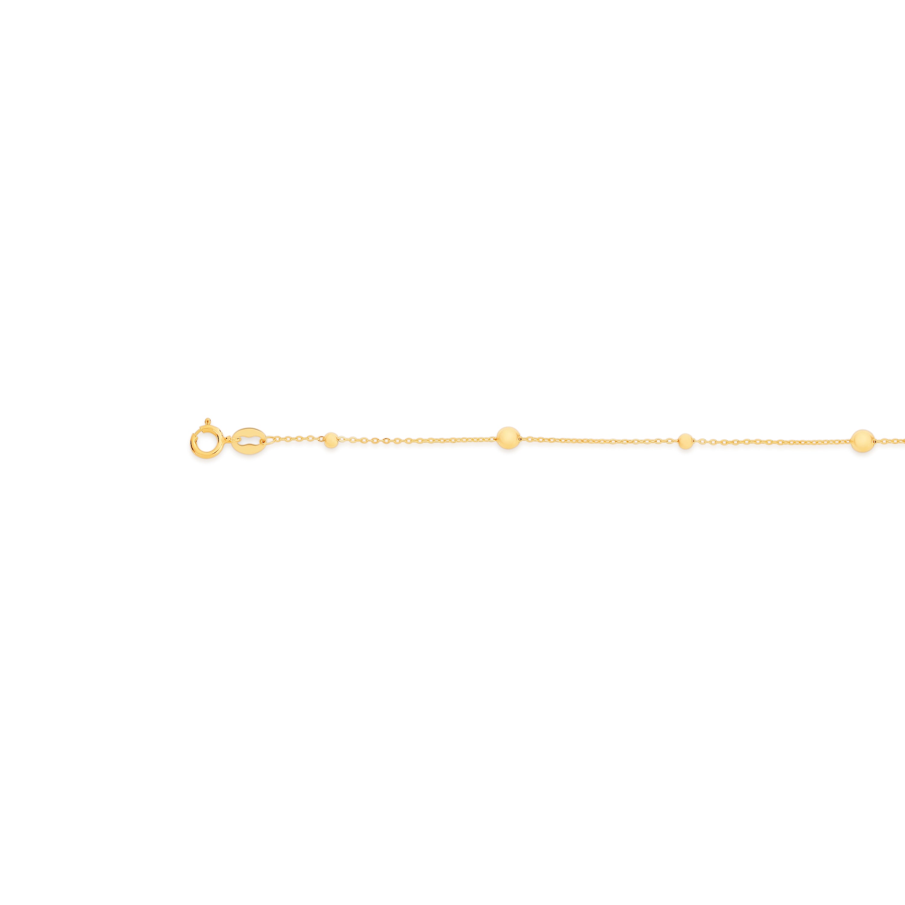 9ct ball station anklet