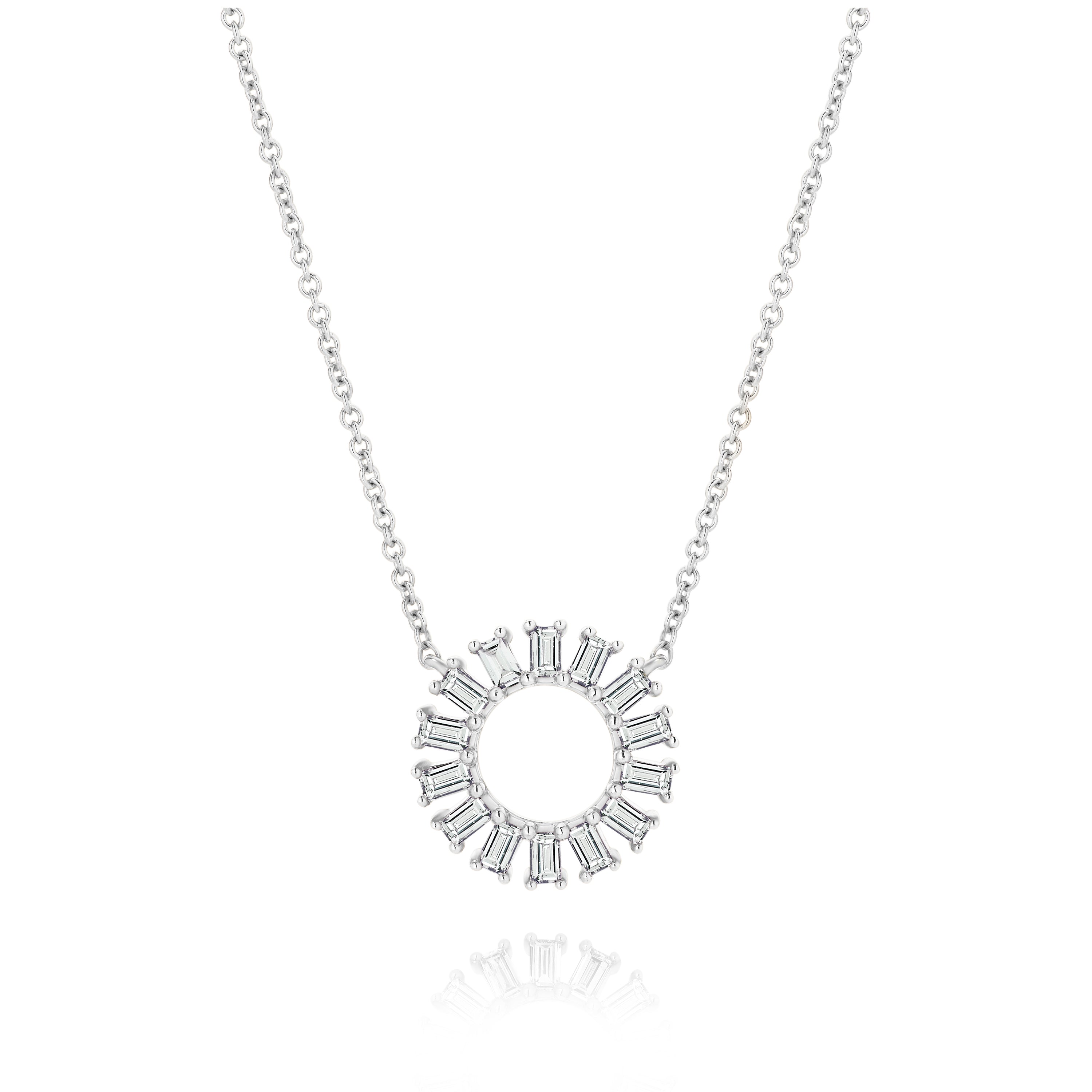 9ct White Gold 0.30ct Diamond Necklace