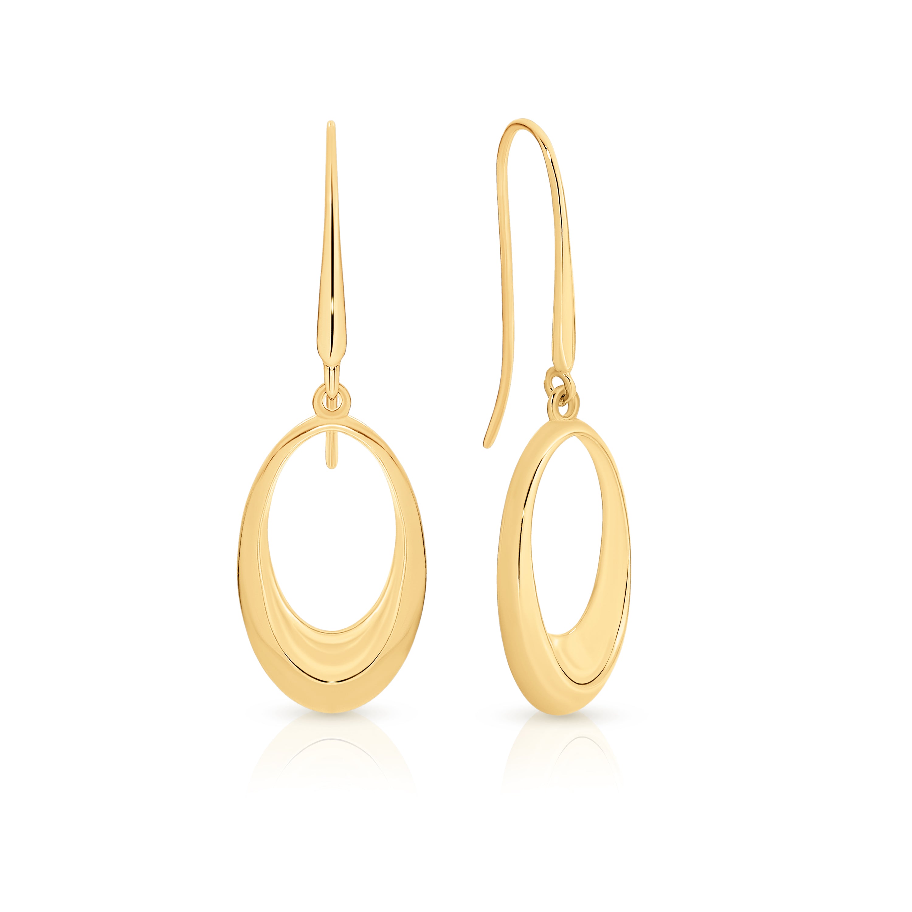 9ct tapered oval shepherd hooks