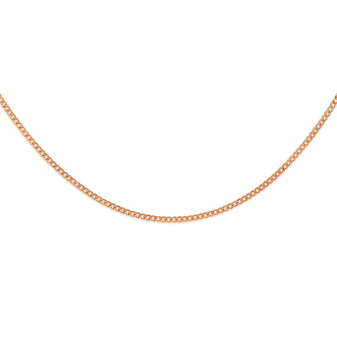 9ct rose gold 31 gauge curb chain