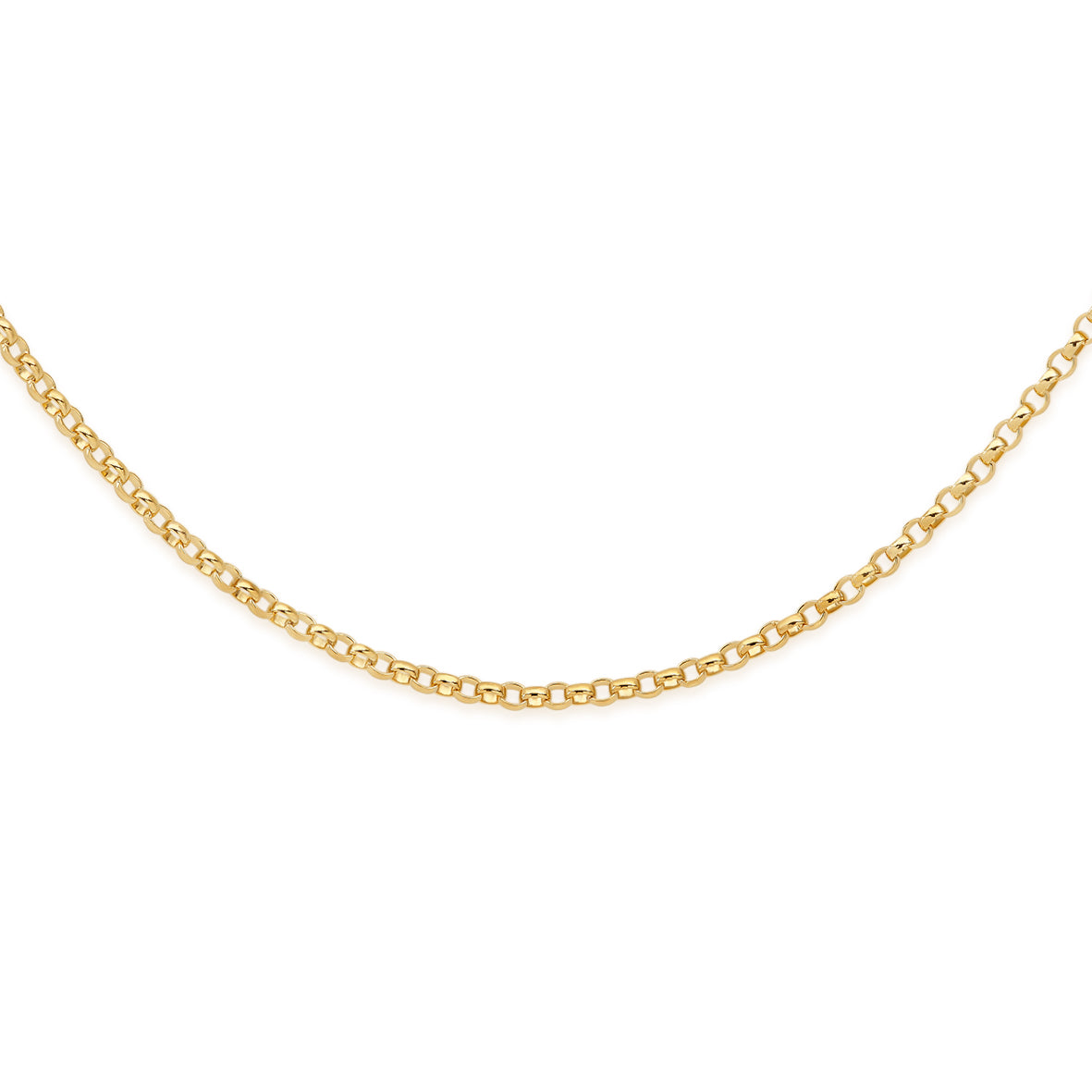 9ct gold 23 gauge round diamond cut belcher chain
