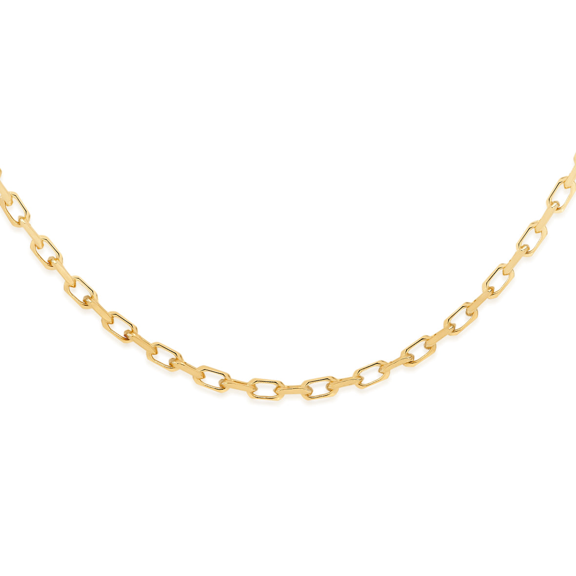 9ct gold 70 gauge oval belcher diamond cut chain