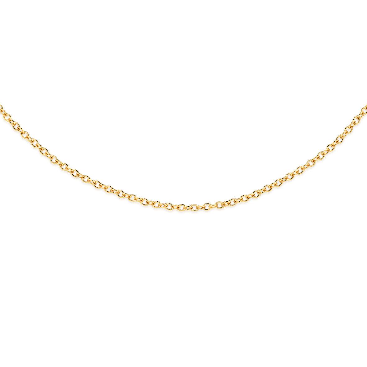 9ct gold 30 gauge cable chain