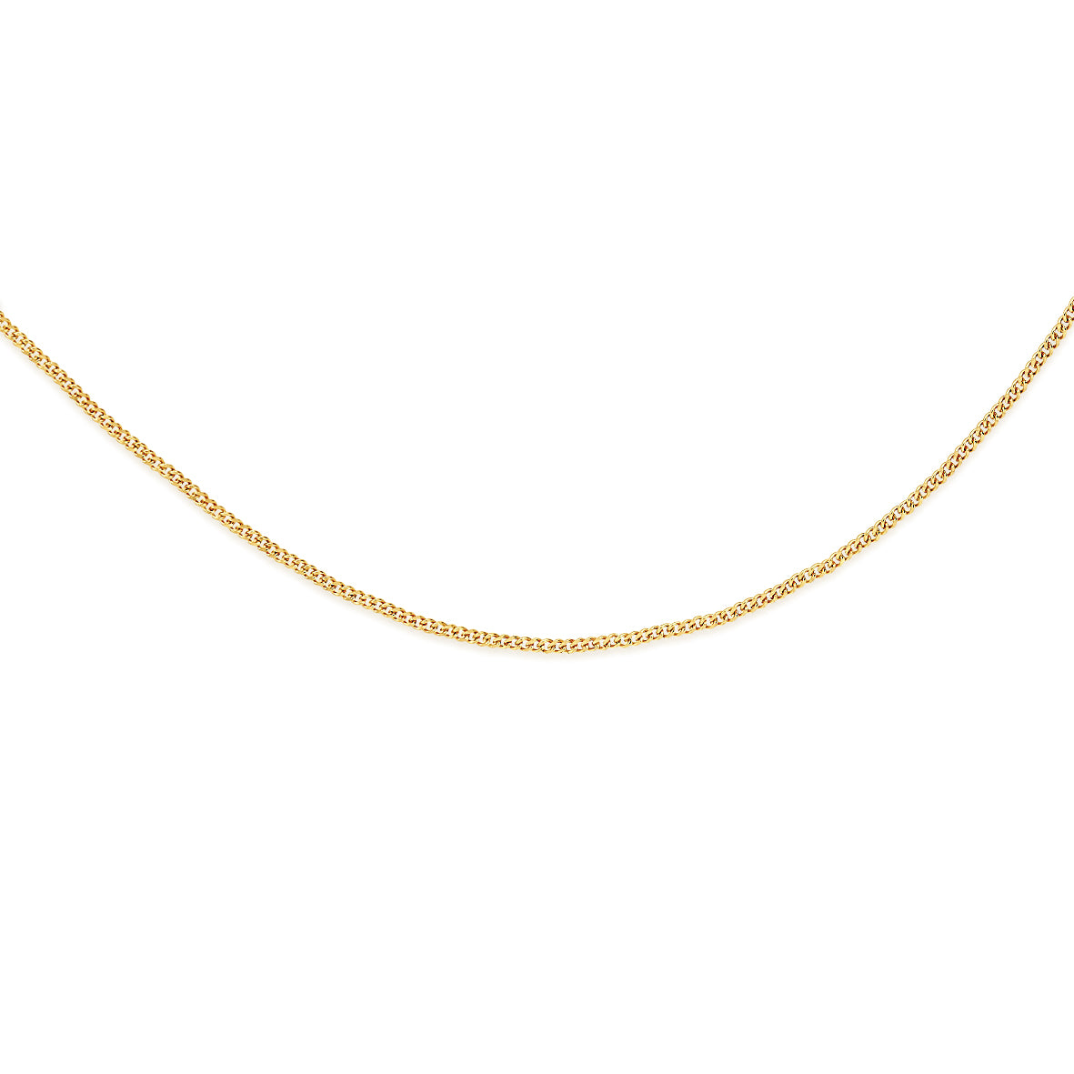 9ct gold 22 gauge curb chain