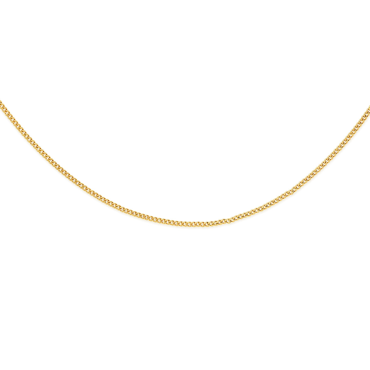 9ct gold 25 gauge curb chain