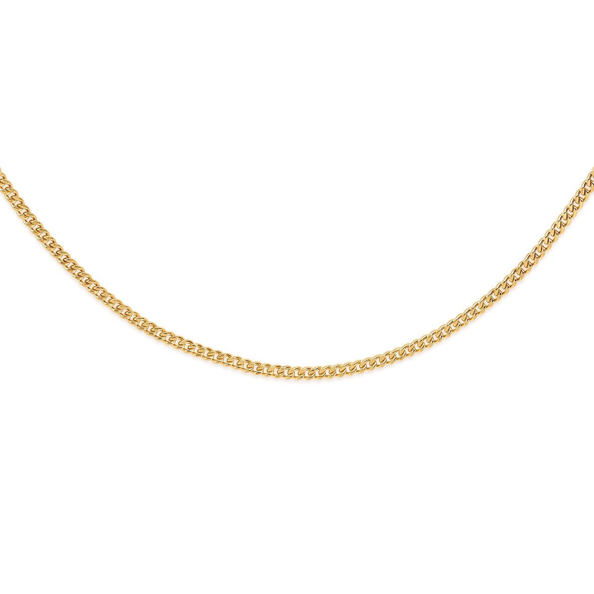 9ct gold 40 gauge curb chain