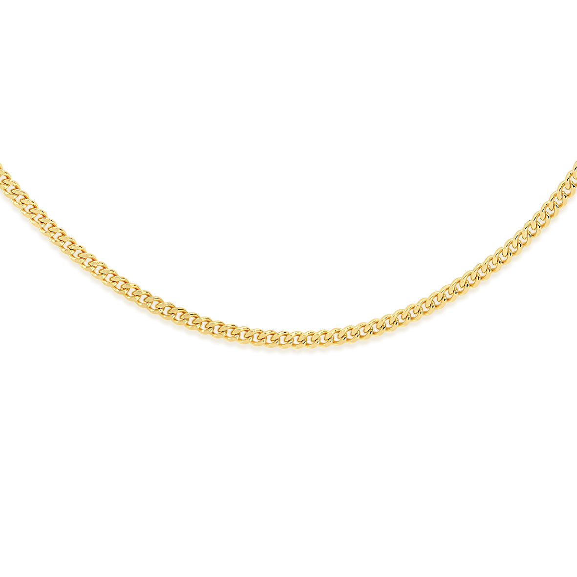 9ct gold 50 gauge curb chain