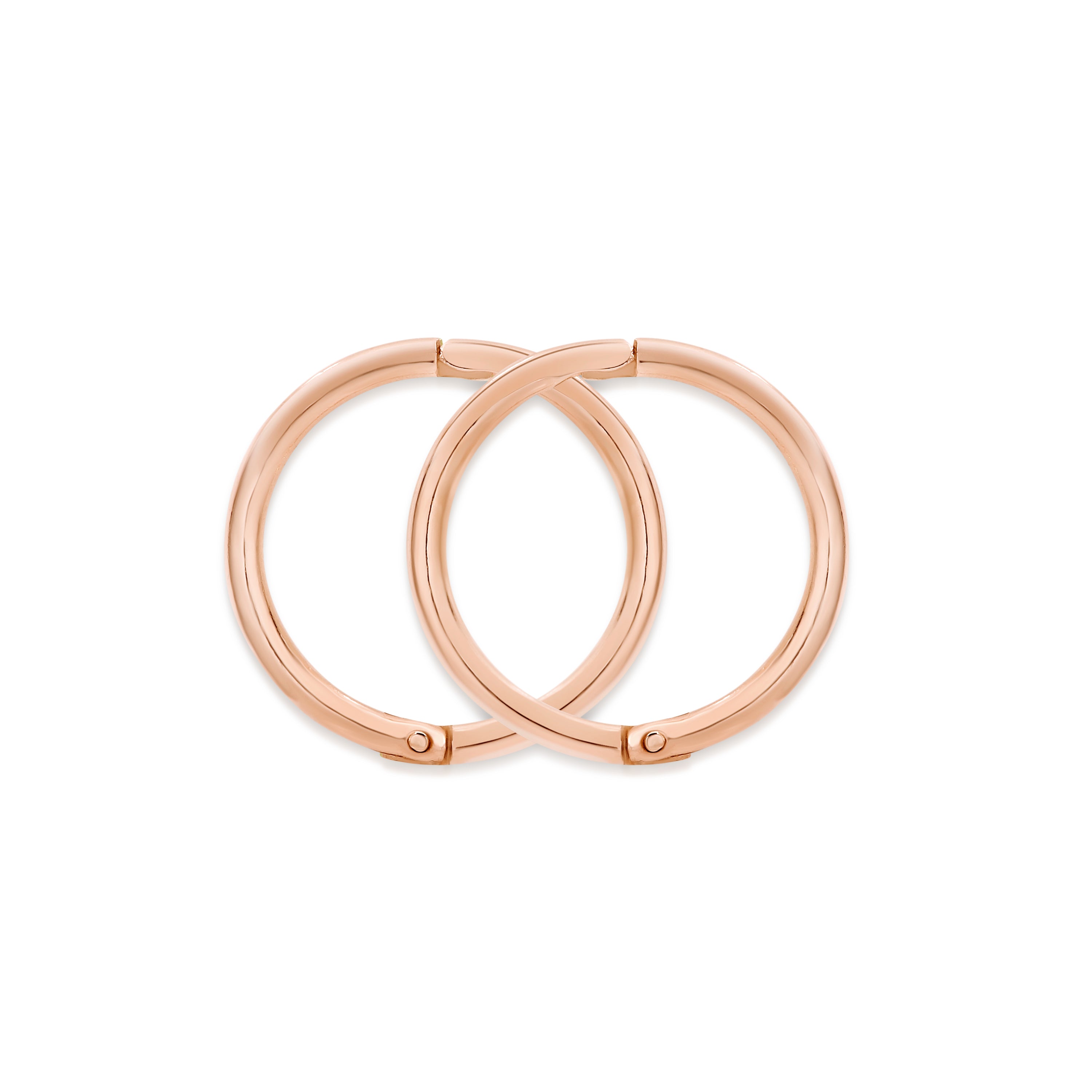 9ct rose gold plain sleepers