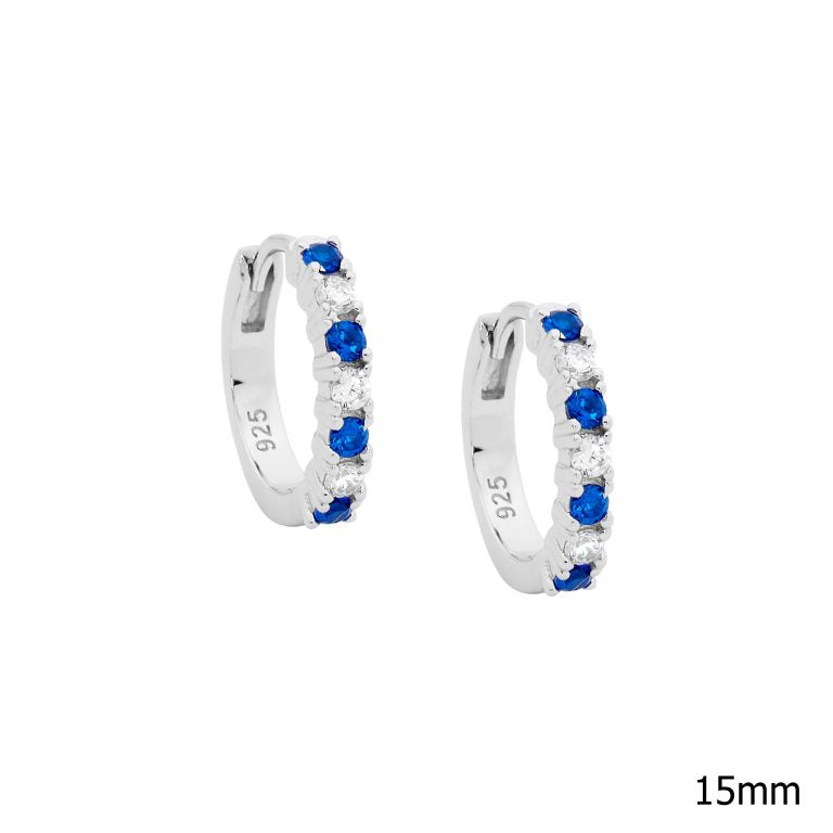 ELLANI Silver Hoop Earring with CZ