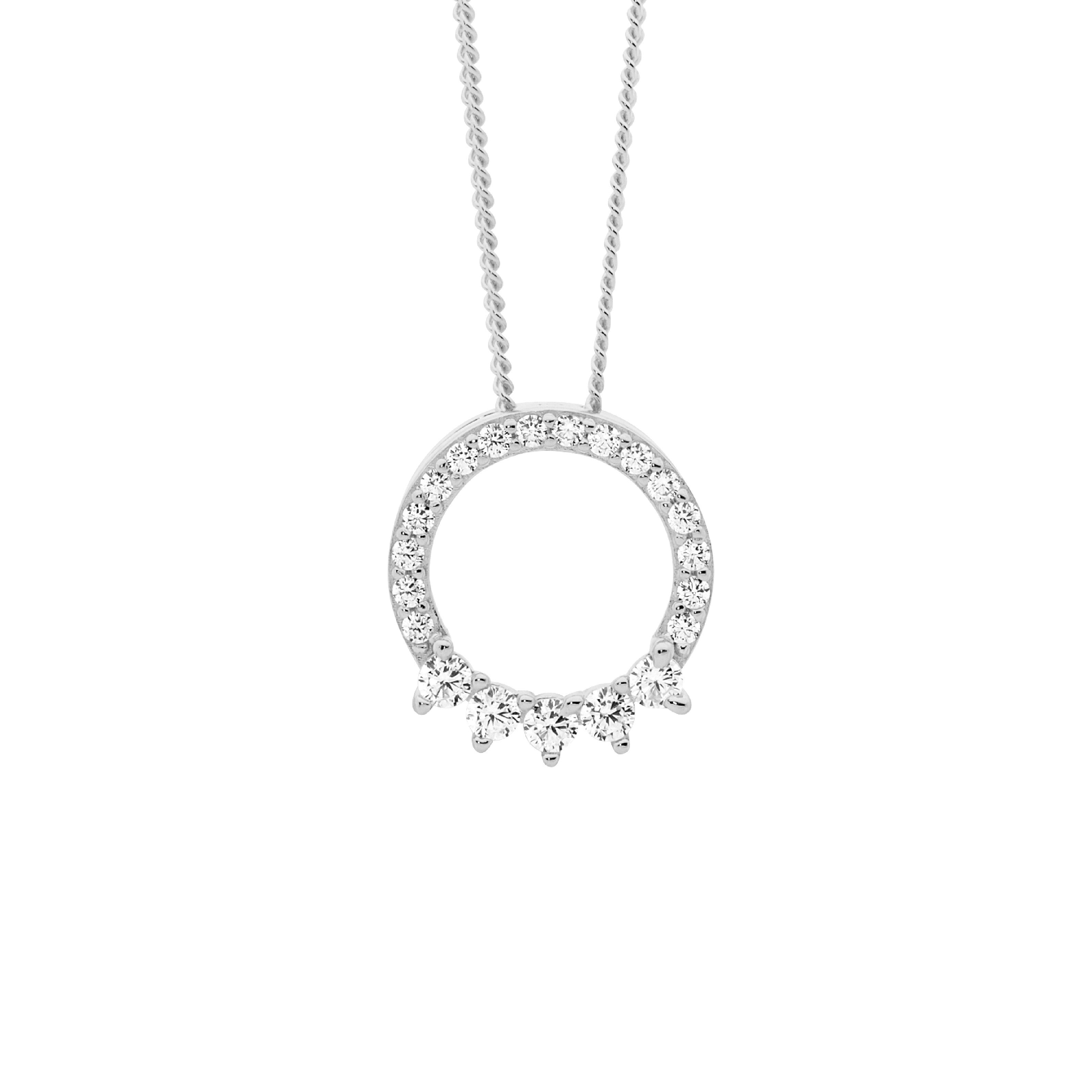 ELLANI Silver CZ Necklet