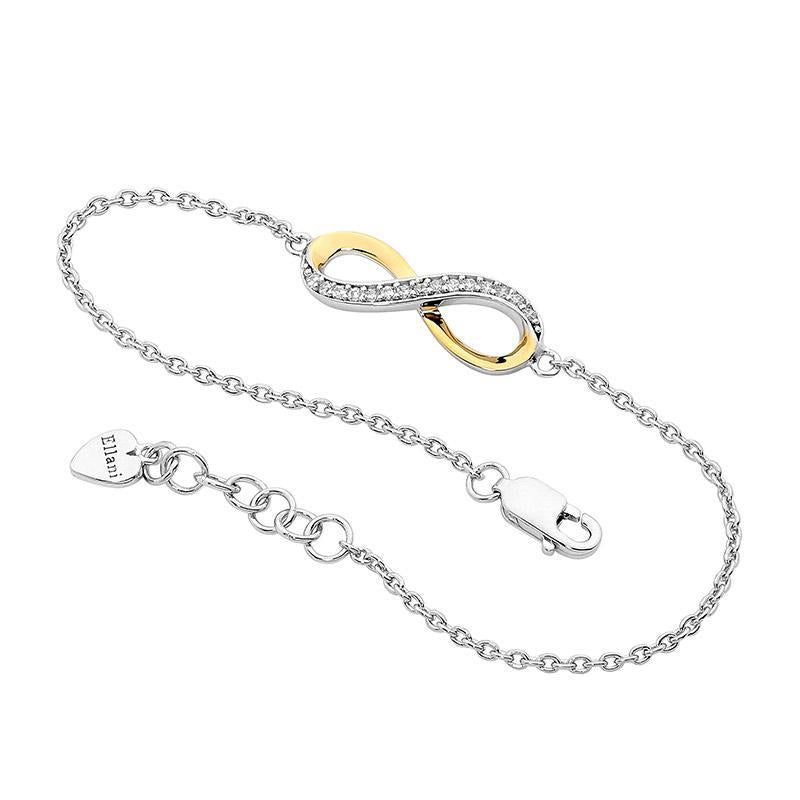ELLANI Silver Plated Infinity Bracelet