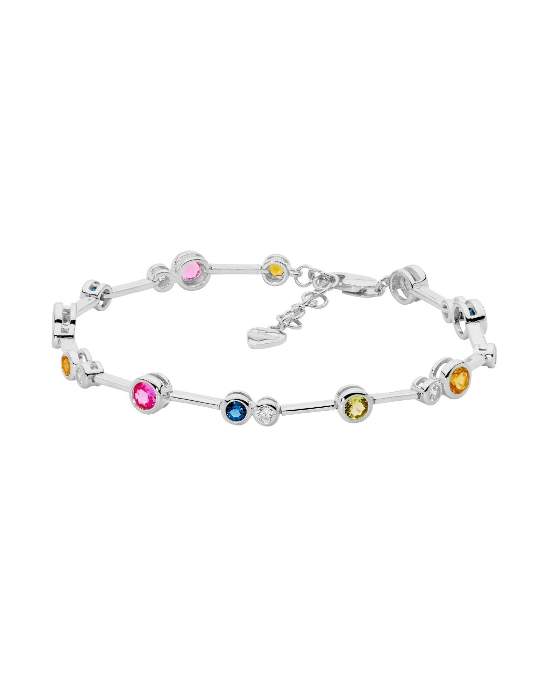 ELLANI Silver Multi-coloured CZ Bracelet