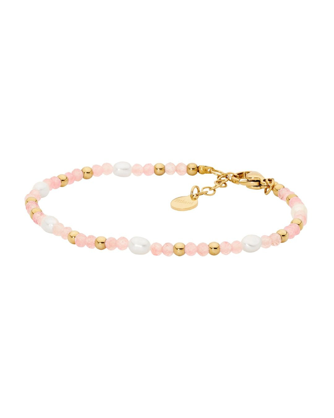 ELLANI Rose Quartz and Pearl Bracelet