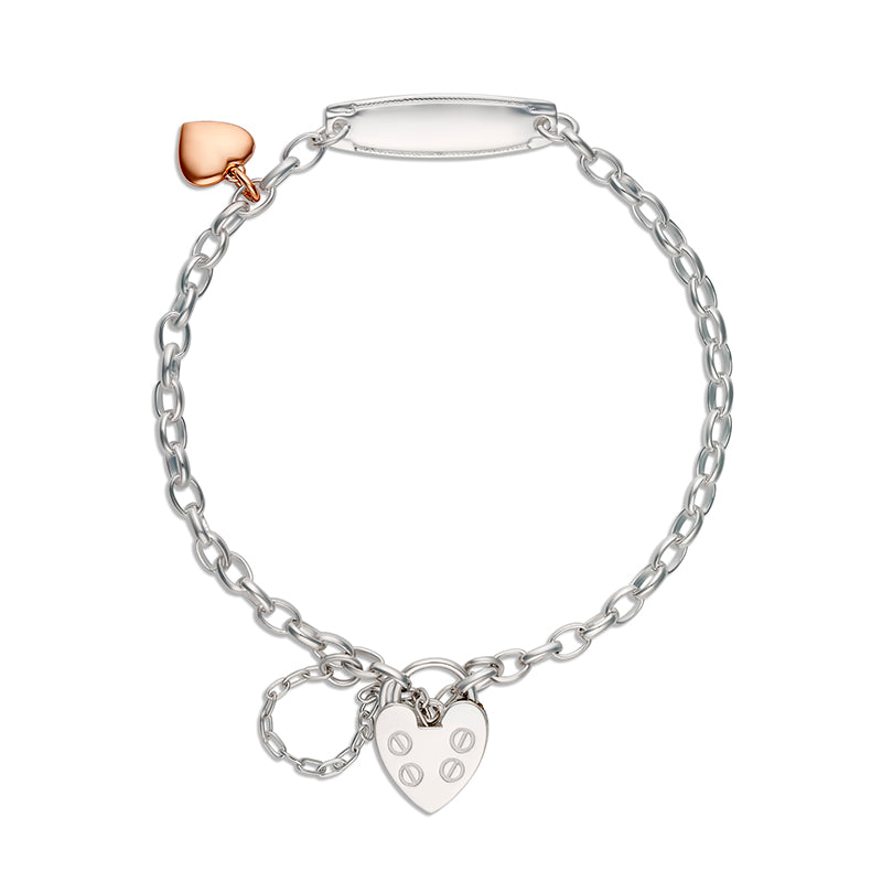 Silver Bracelet with ID Plate