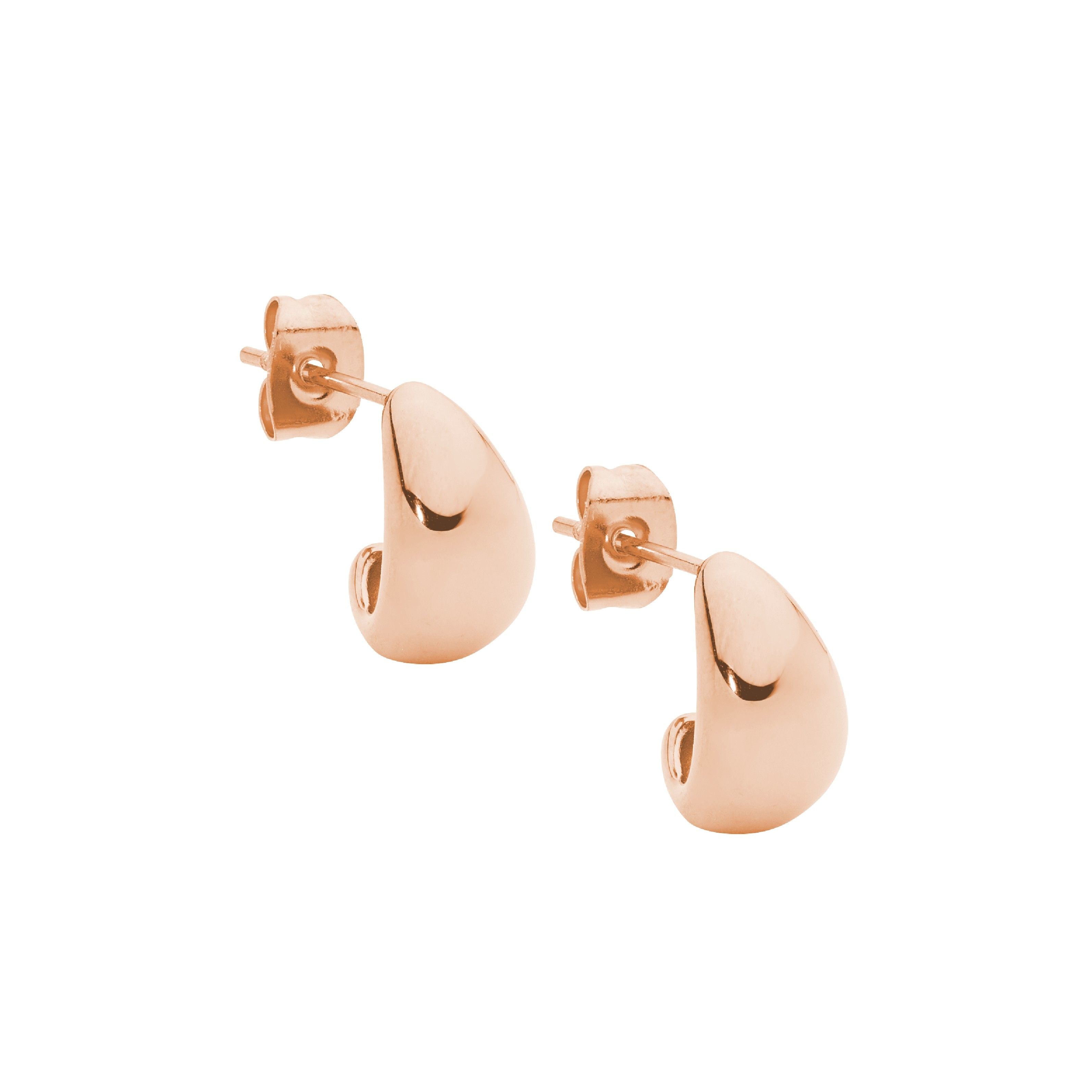 ELLANI Stainless Steel Earrings in Rose Gold Plating