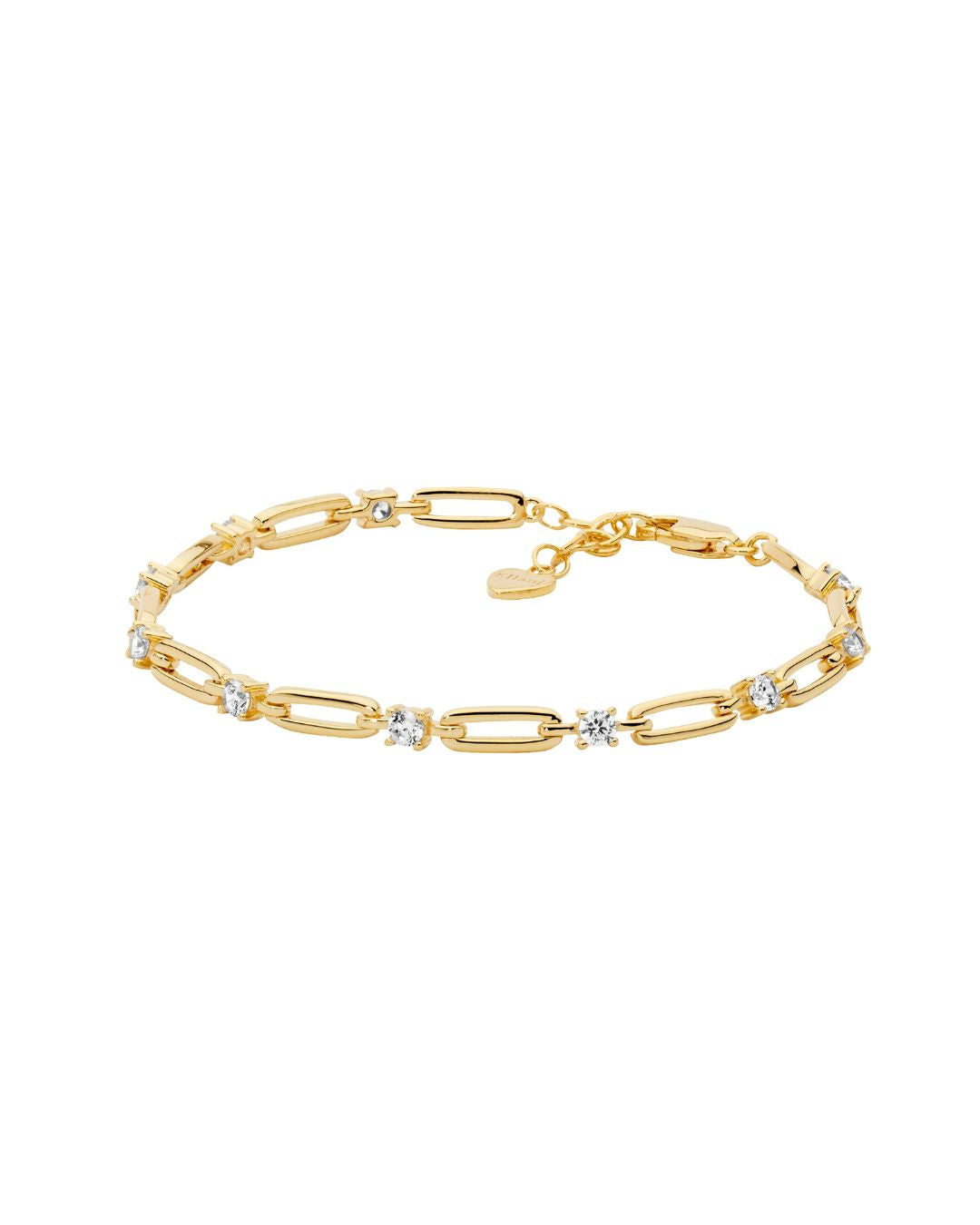 ELLANI Silver CZ Bracelet with Gold Plating
