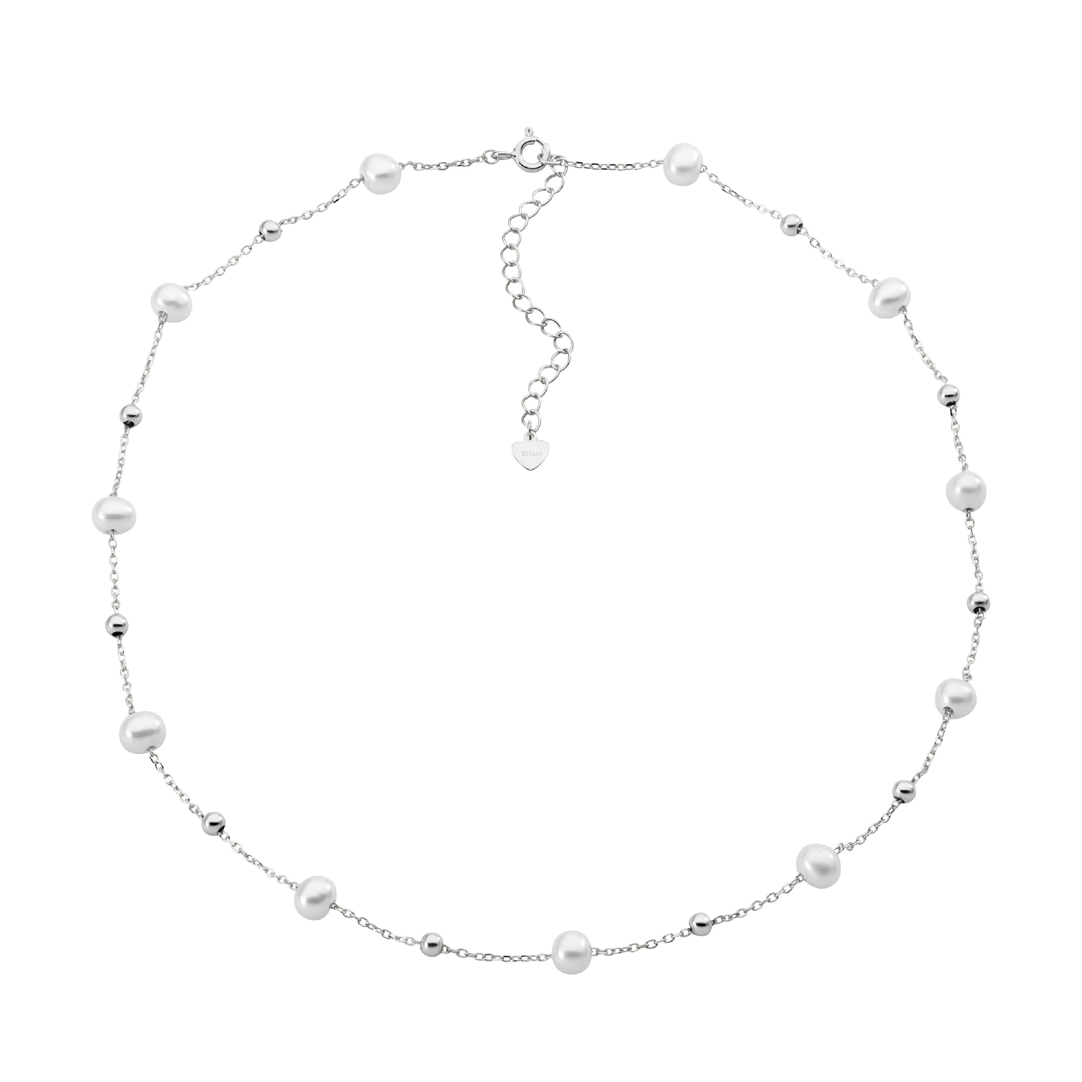 ELLANI Silver Pearl Necklet