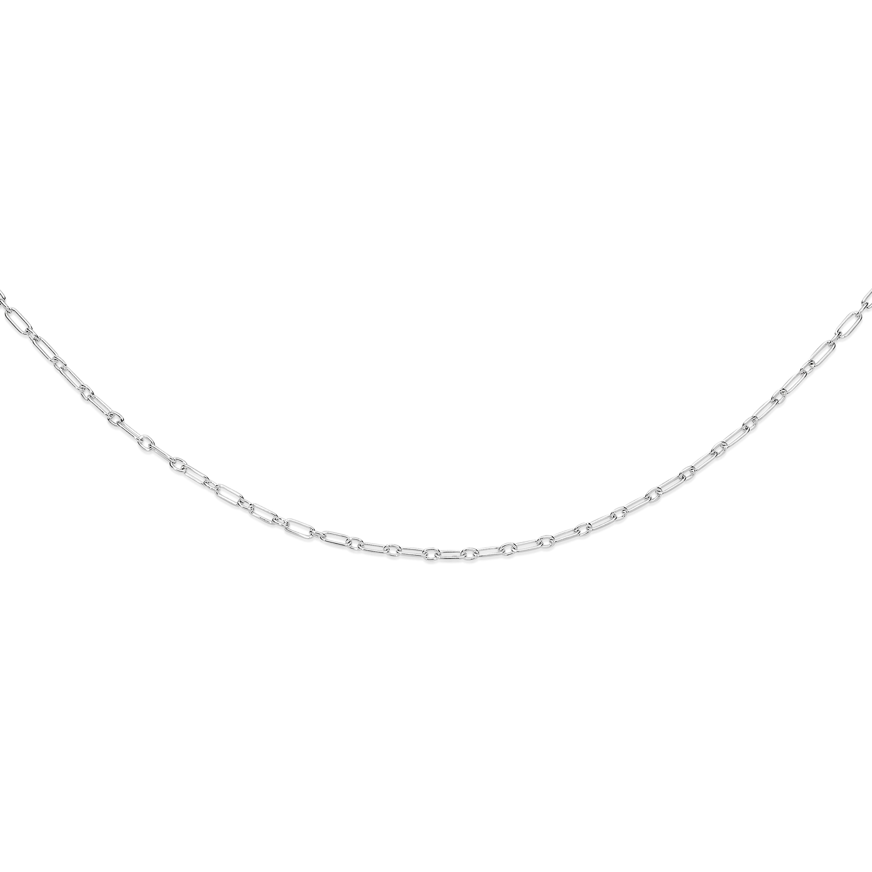 Silver 50 gauge paperclip link chain