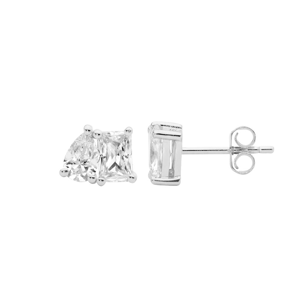 ELLANI Silver CZ Studs