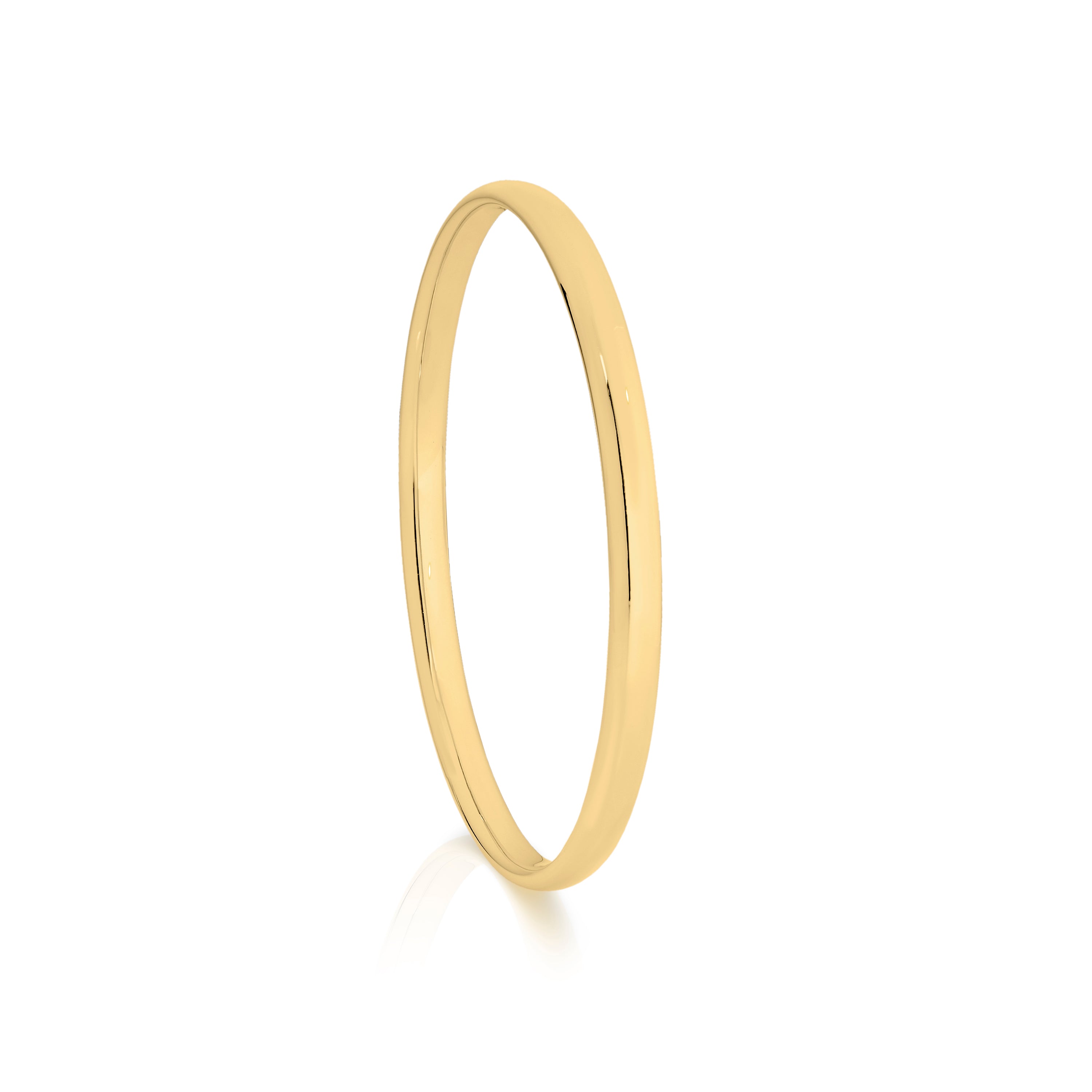 9ct gold 5mm oval bangle