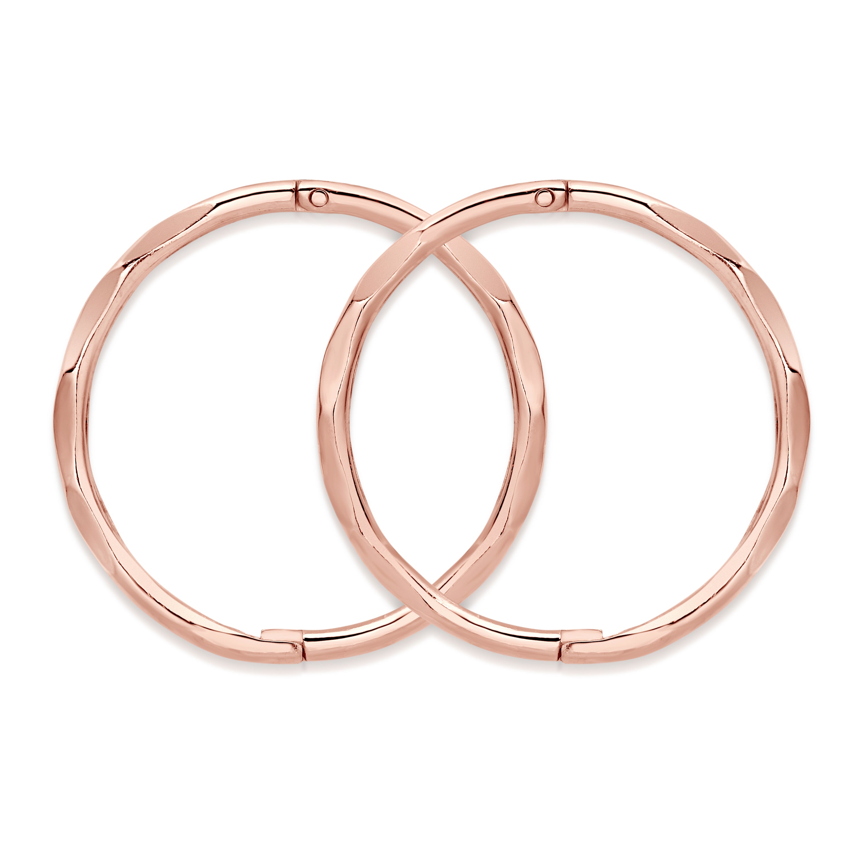 9ct rose gold faceted sleepers