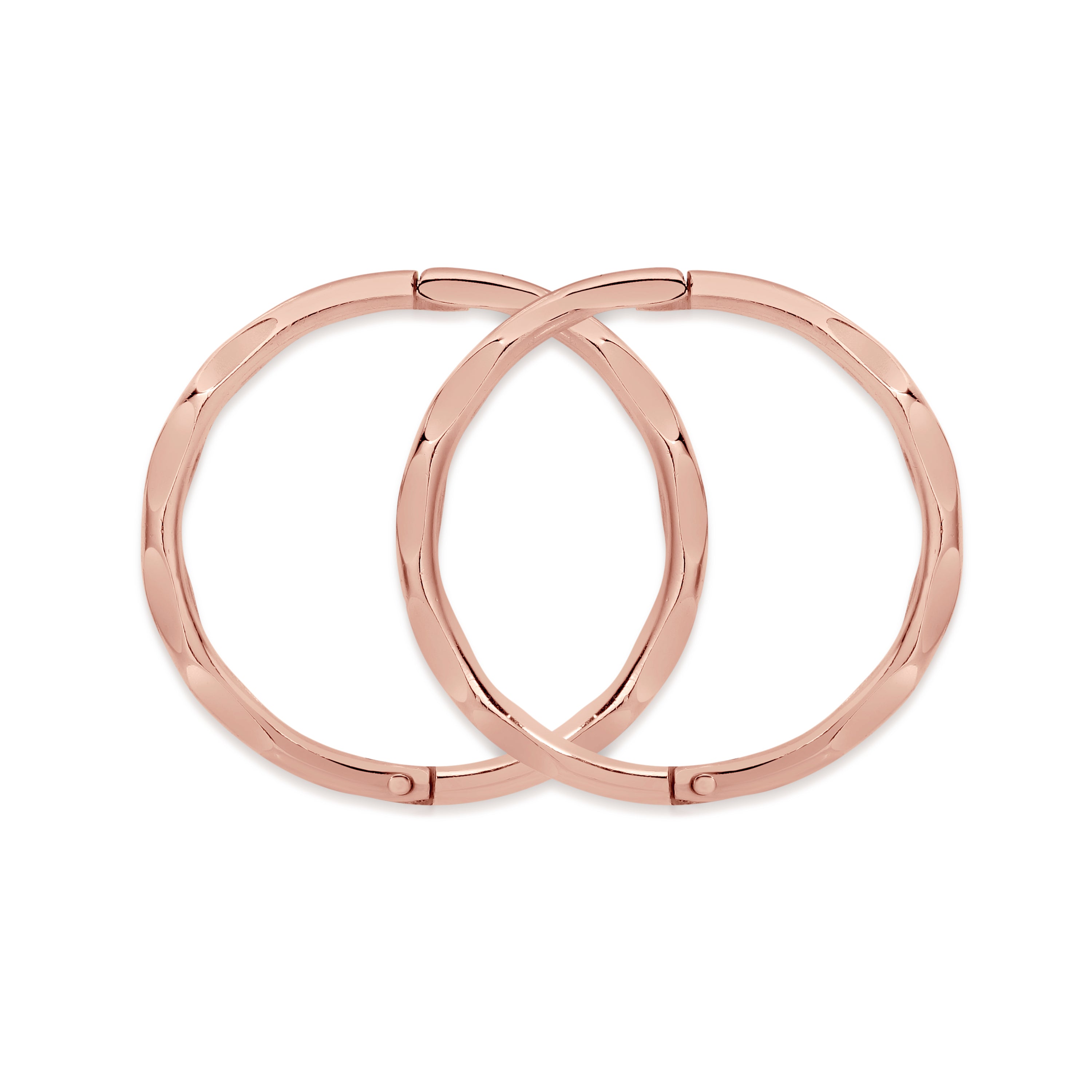 9ct rose gold faceted sleepers