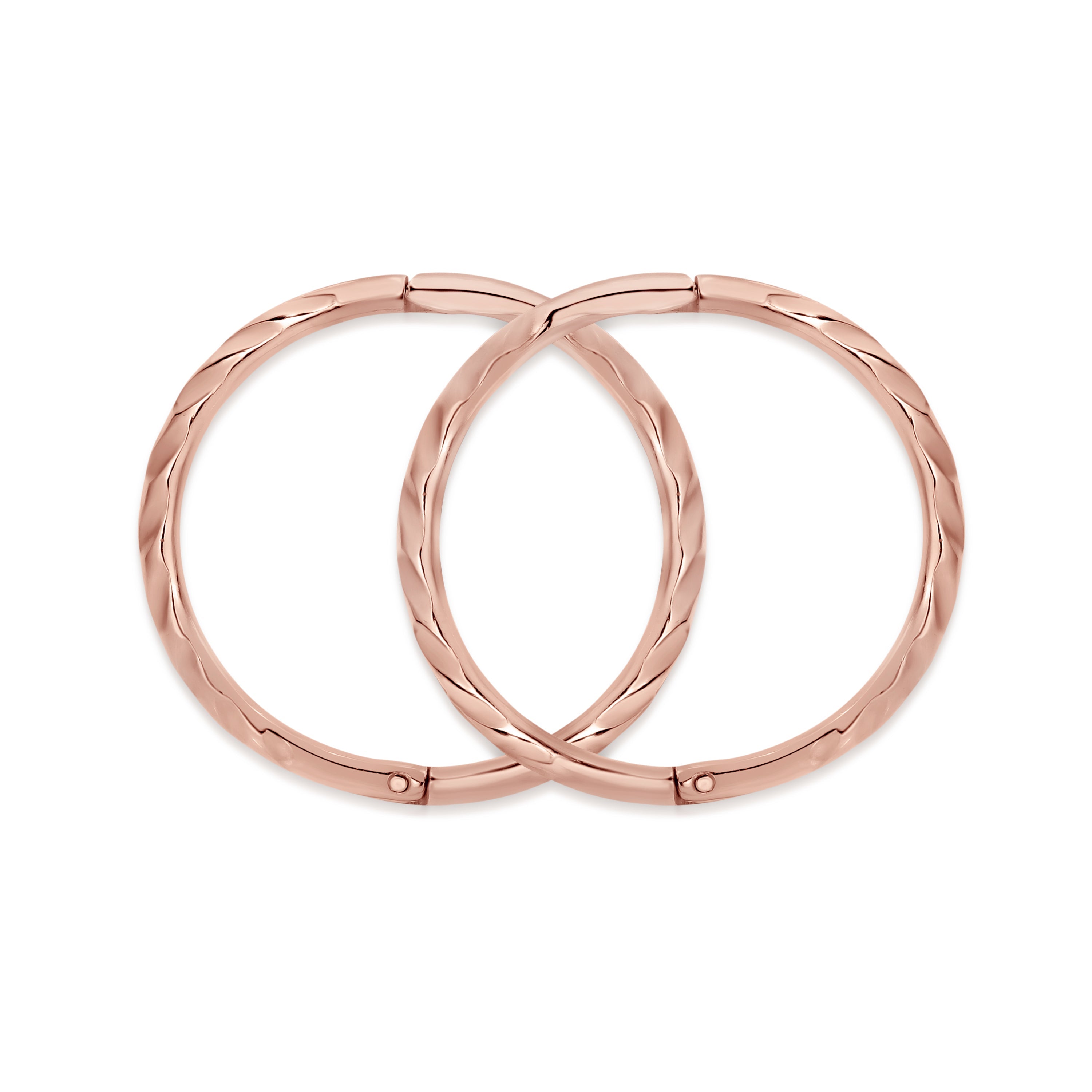 9ct rose gold twist sleepers