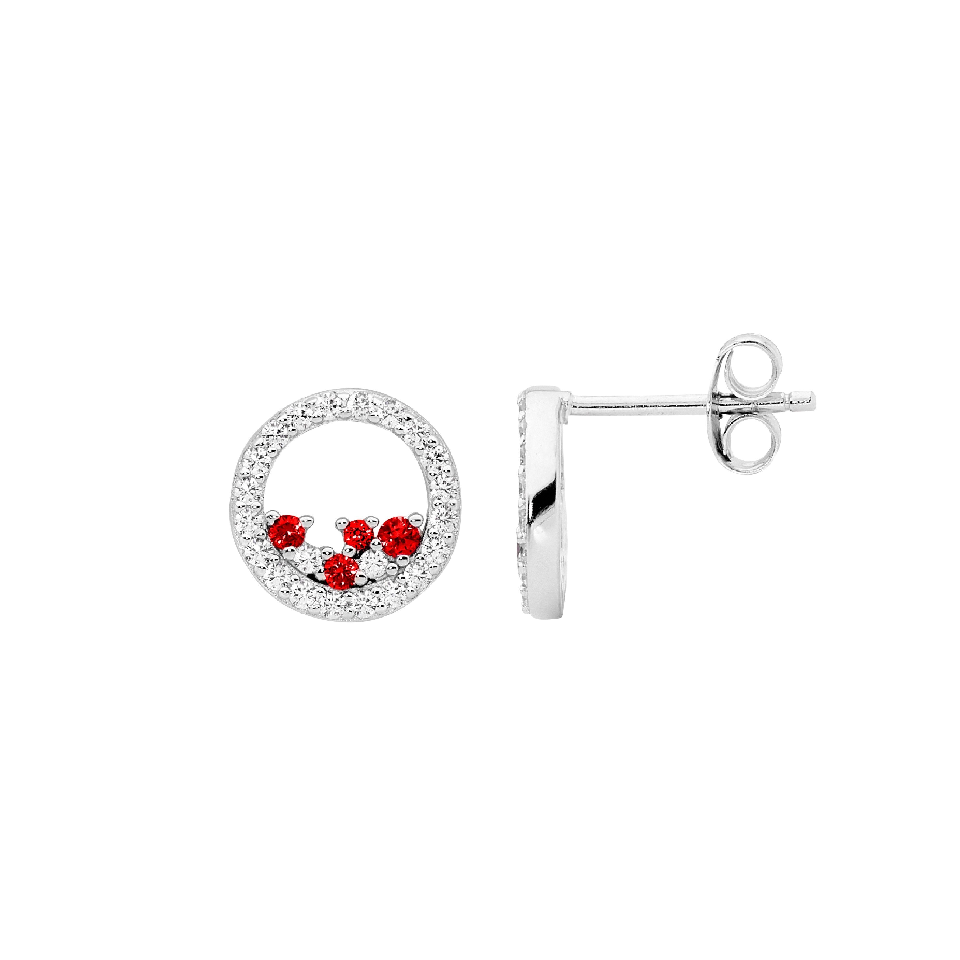 ELLANI Silver CZ Earrings