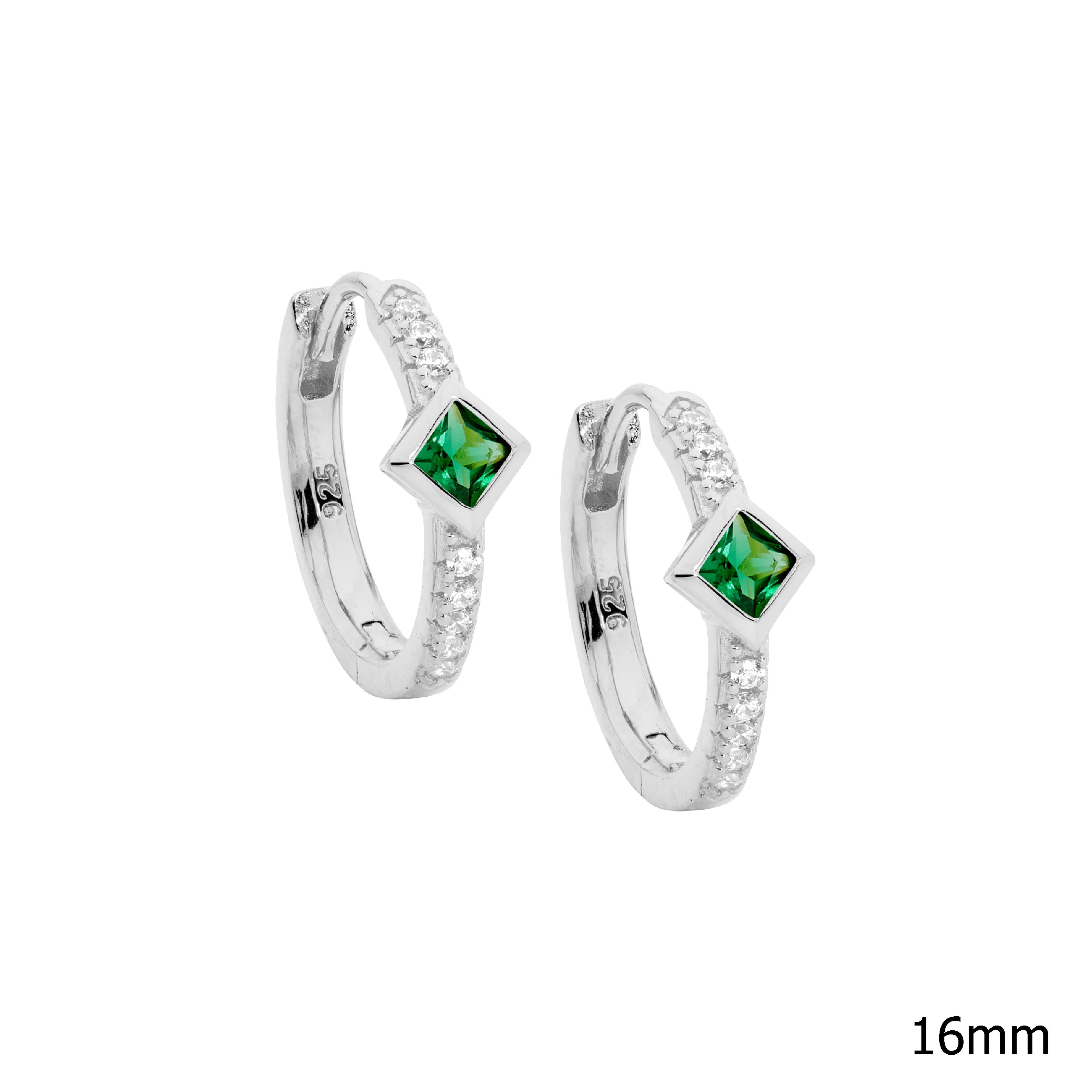 ELLANI Silver CZ Earrings