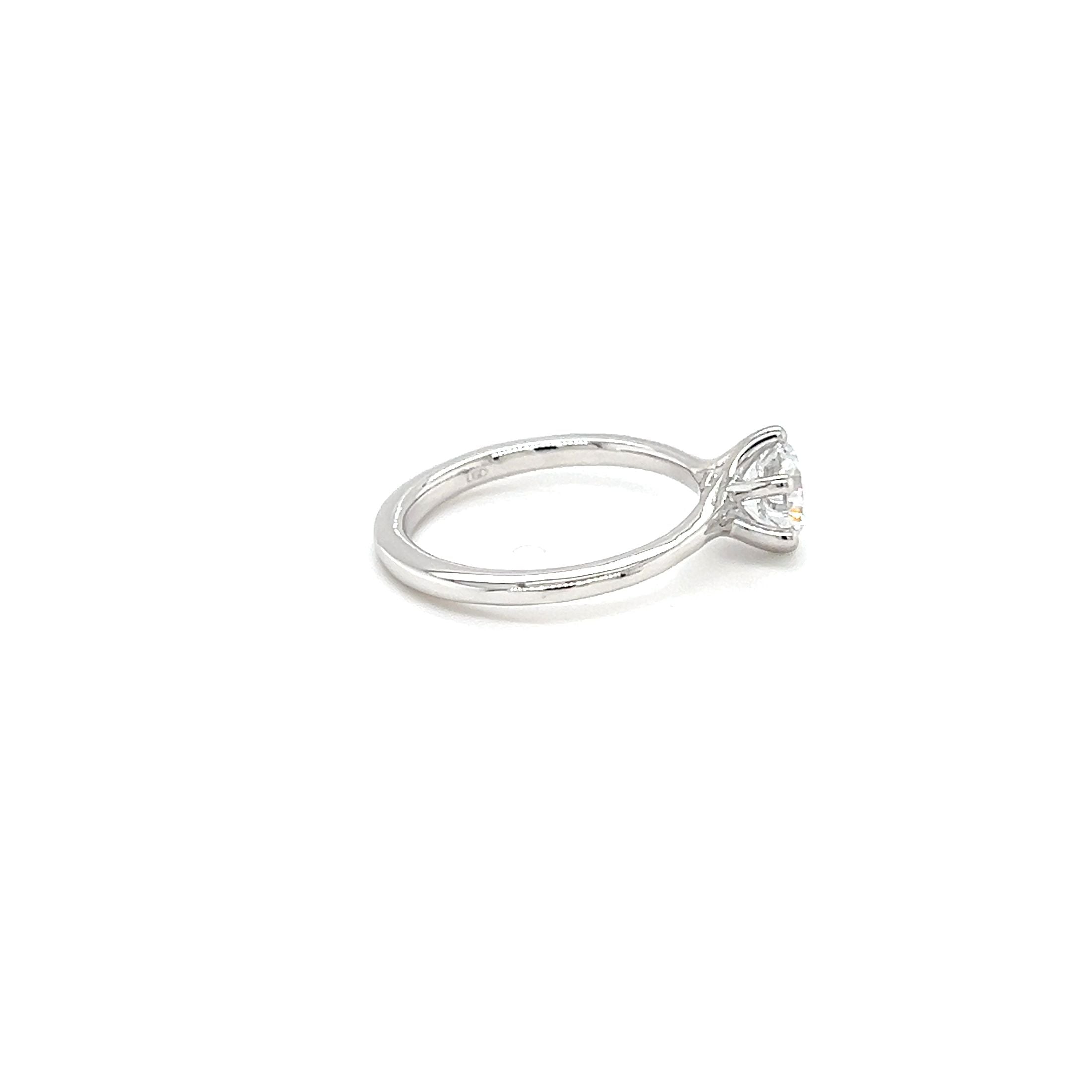 14ct white gold 1.00ct lab diamond ring