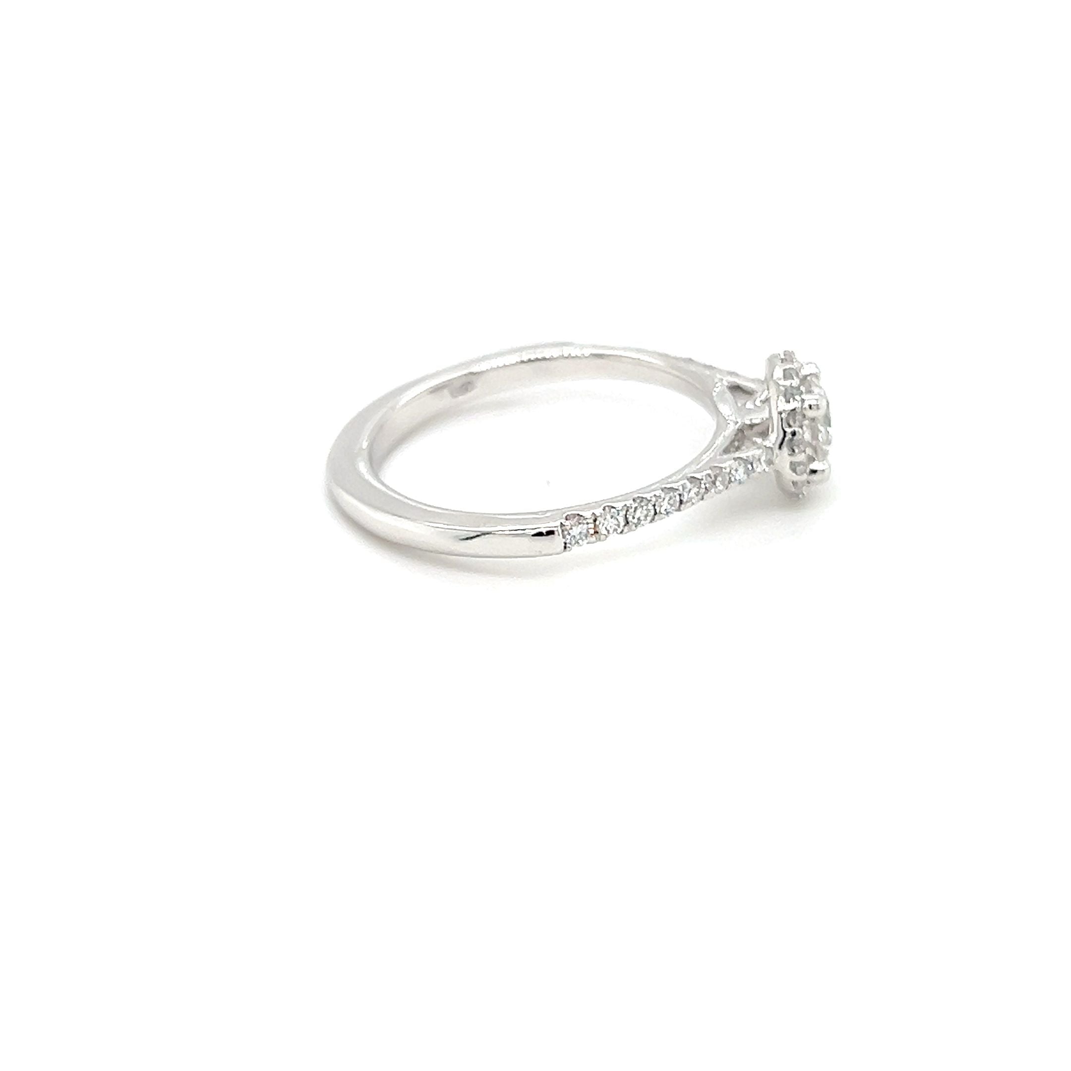 14ct white gold 0.70 lab diamond ring