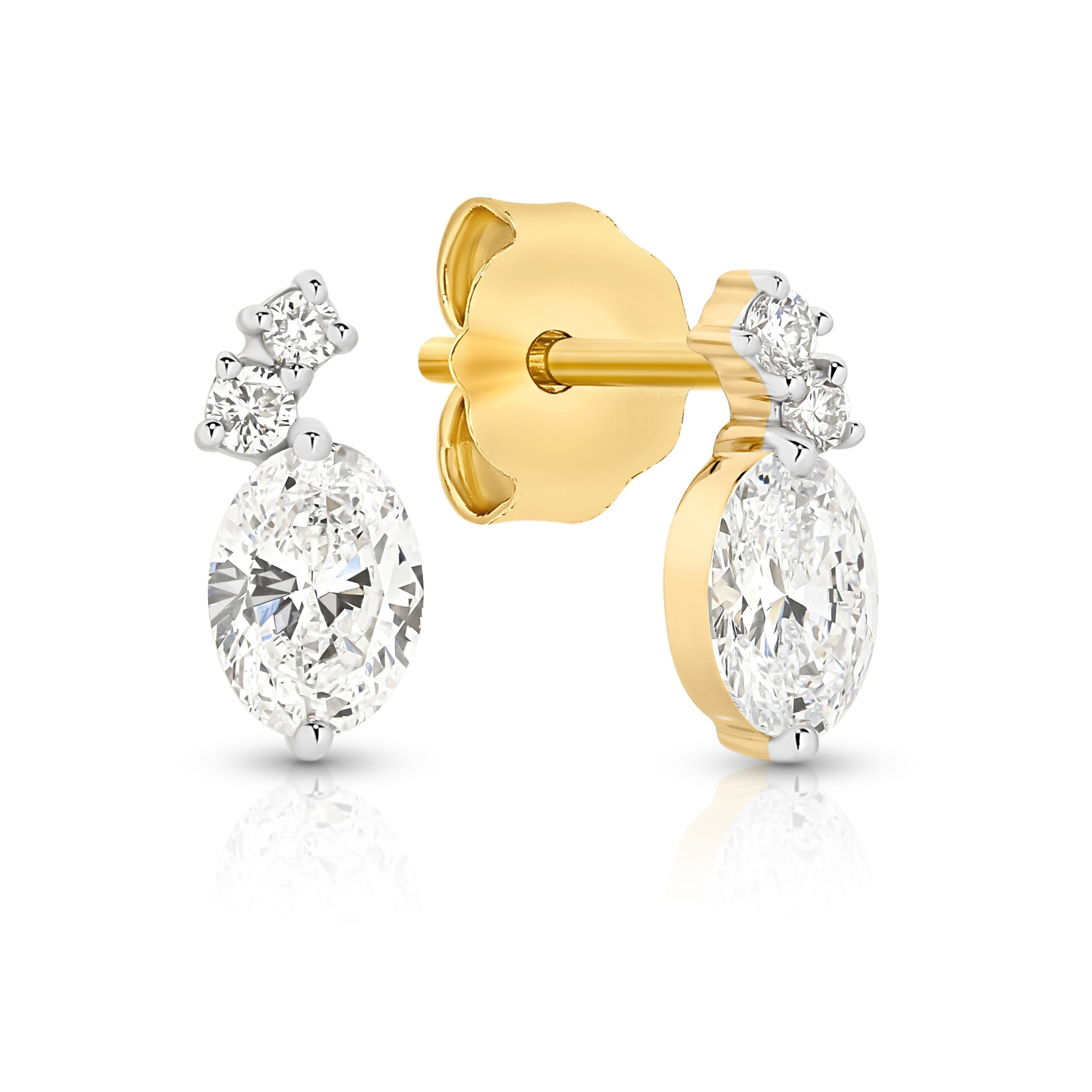 9ct Lab Grown Diamond Scatter Earrings