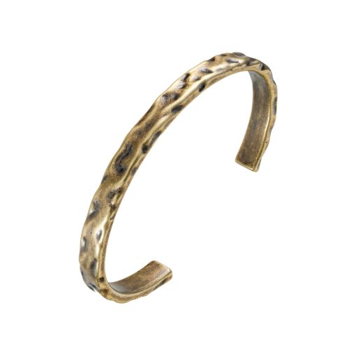 Stainless Steel Hammered Cuff Bangle