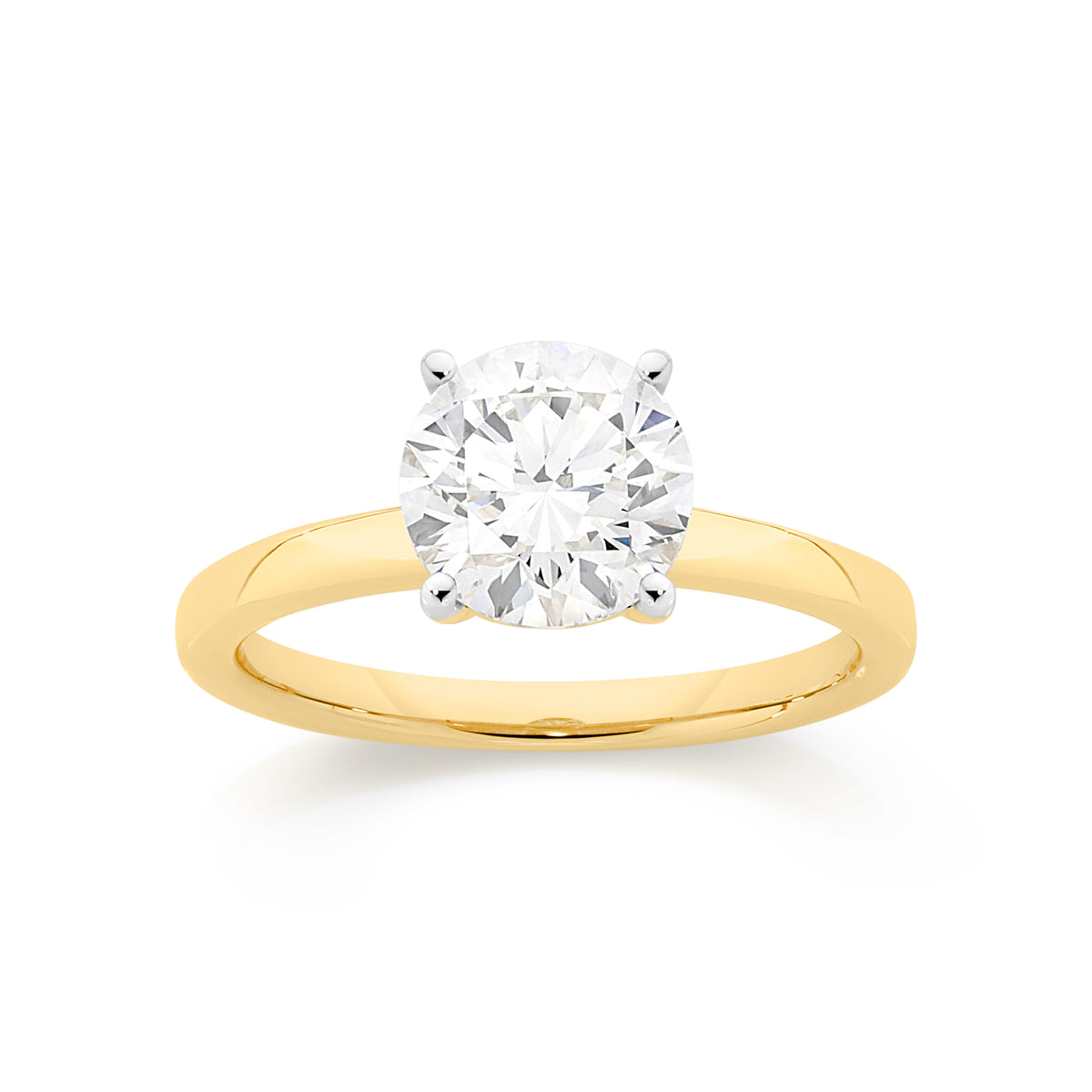 14ct Yellow Gold 1.50ct Lab Diamond Ring