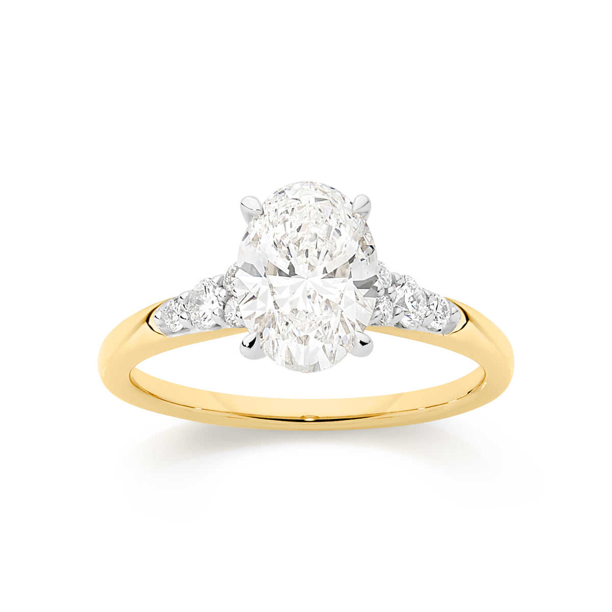 14ct Yellow Gold 1.70ct Lab Diamond Ring