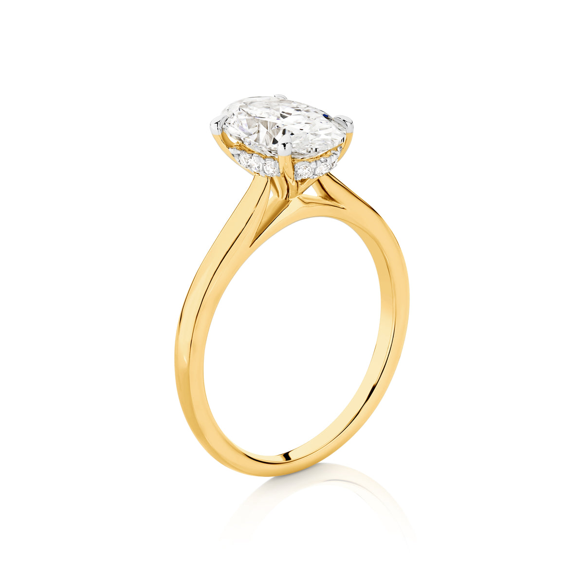 14ct Yellow Gold 2.09ct Lab Diamond Ring