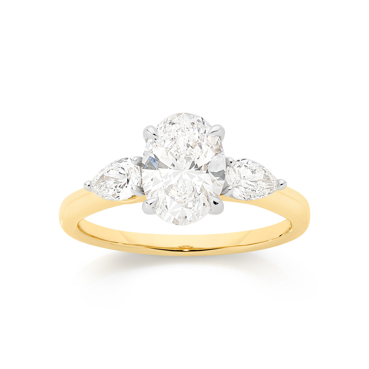 14ct Yellow Gold 1.90ct Lab Diamond Ring