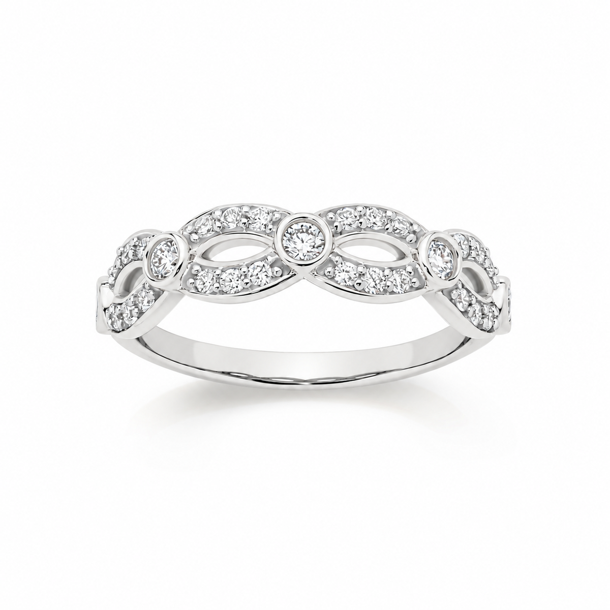9ct White Gold 0.50ct Lab Diamond Dress Ring