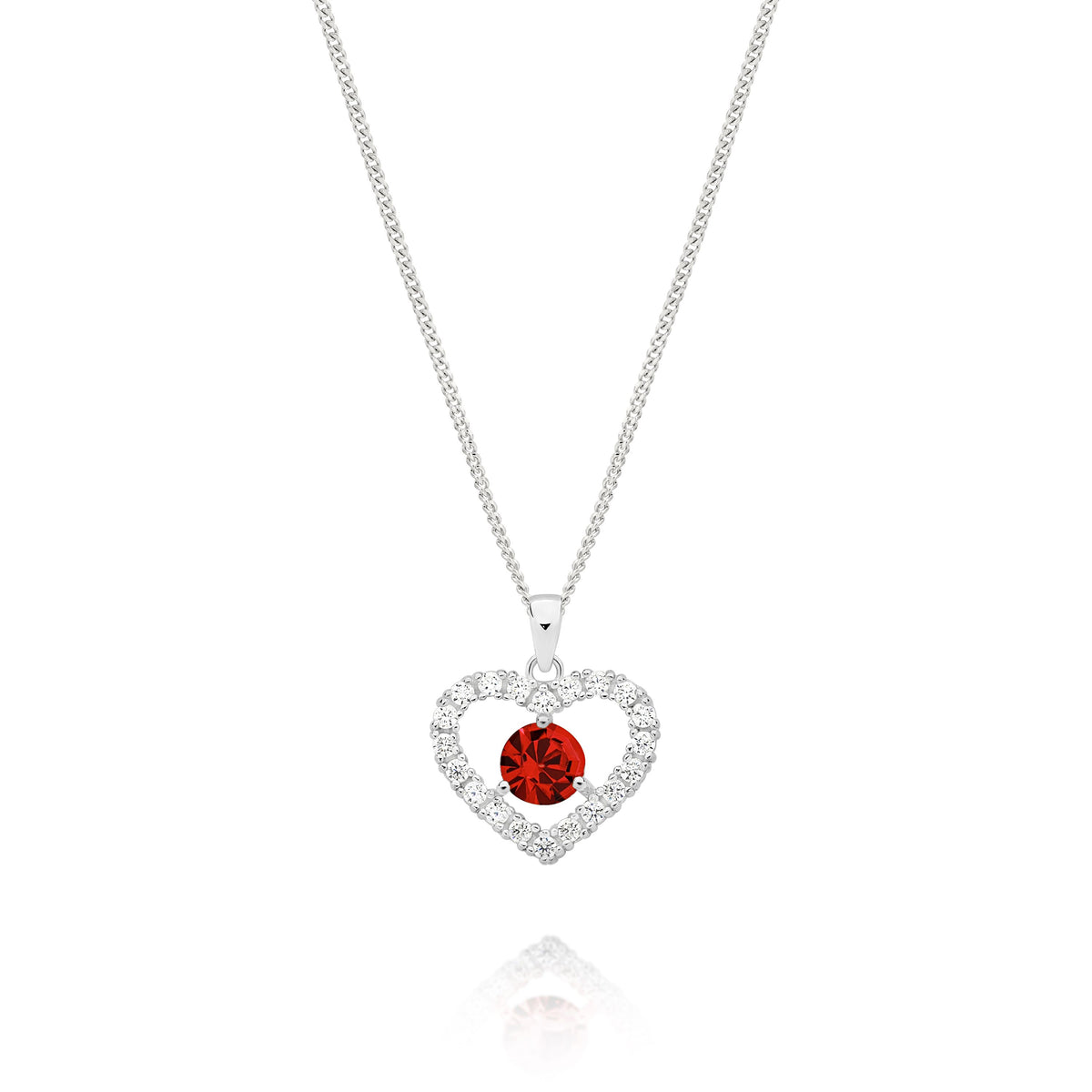 Silver JULY Birthstone Pendant