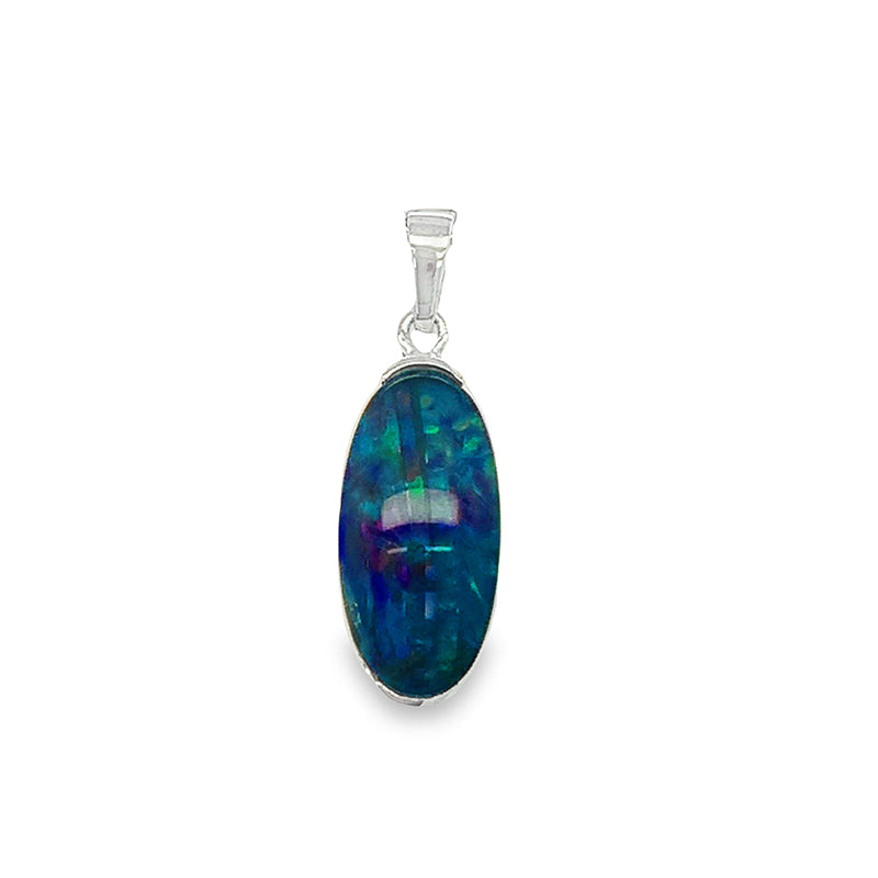 Silver Triplet Opal Pendant