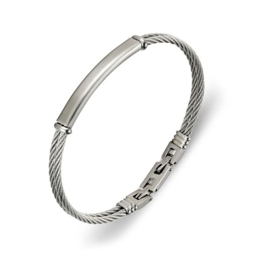 Stainless Steel ID Wire Bangle
