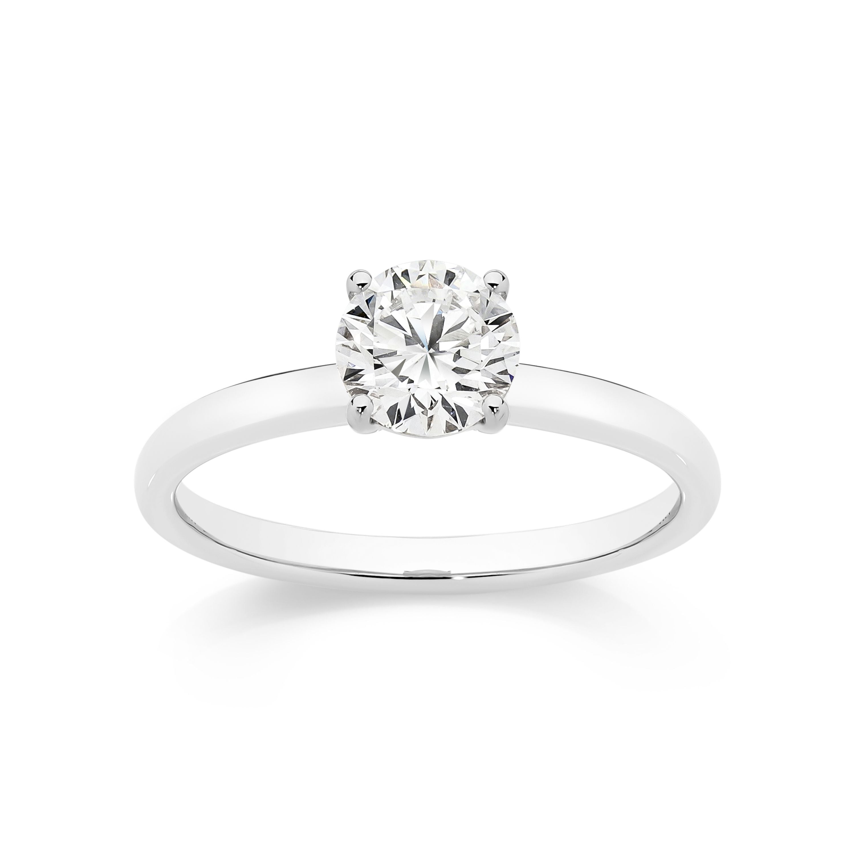 14ct white gold 1.00ct lab grown diamond ring