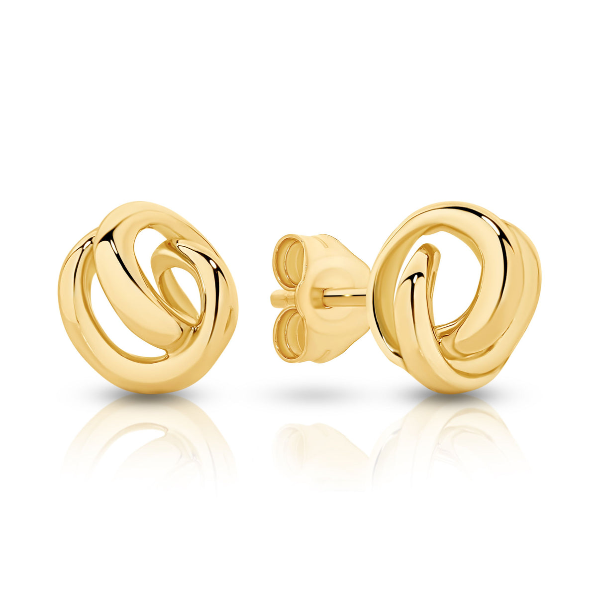 9ct Polished Knot Studs